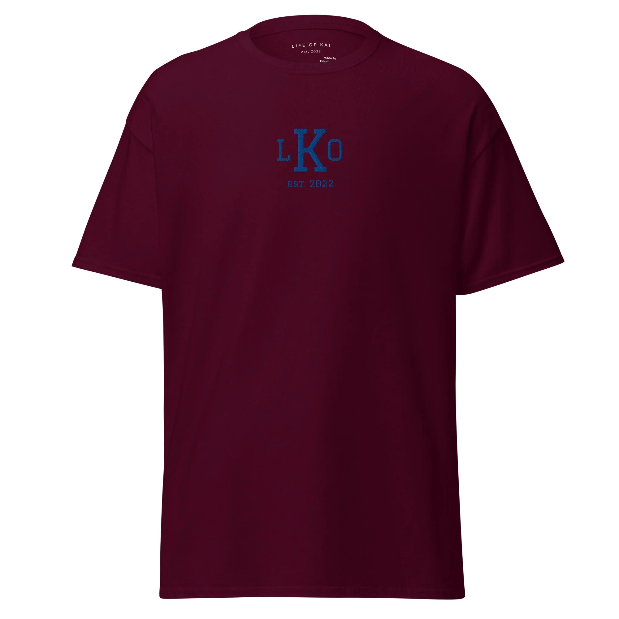 Short Sleeve Embroidered Monogram Tee