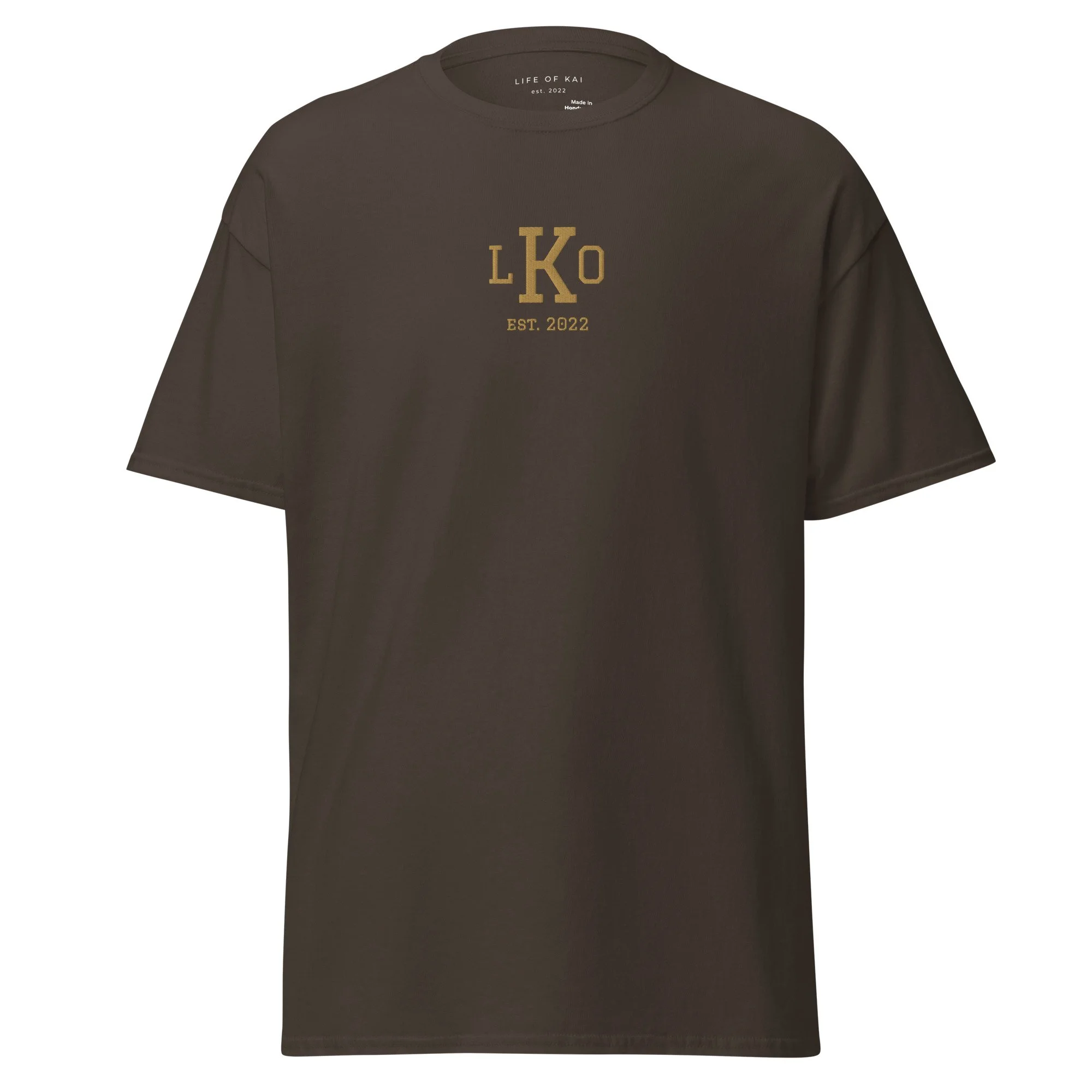 Short Sleeve Embroidered Monogram Tee