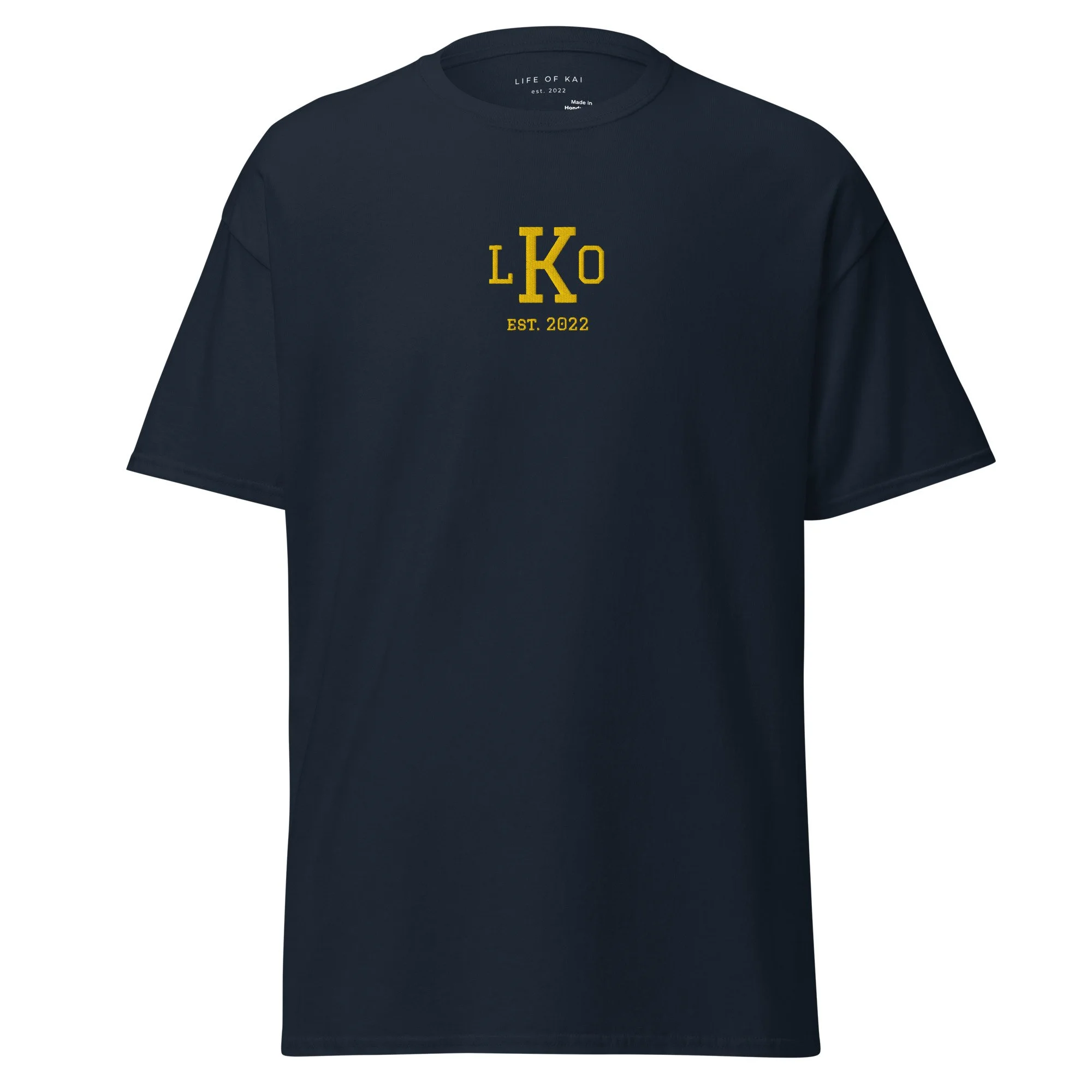 Short Sleeve Embroidered Monogram Tee