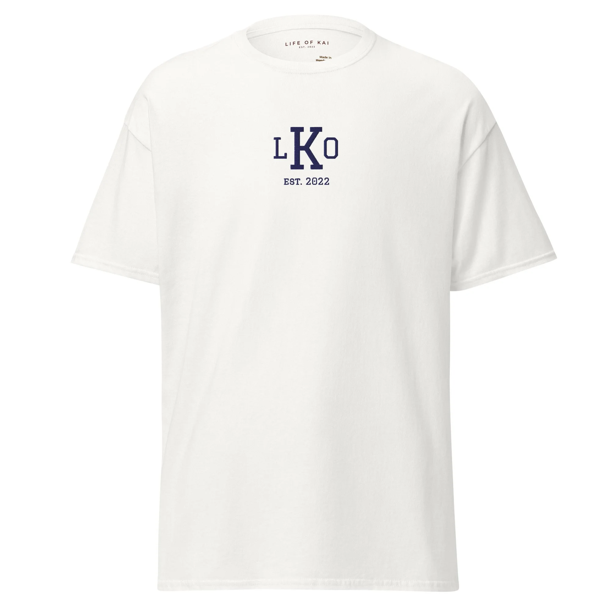 Short Sleeve Embroidered Monogram Tee
