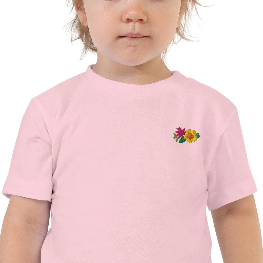 Toddler Short Sleeve Embroidered Tee