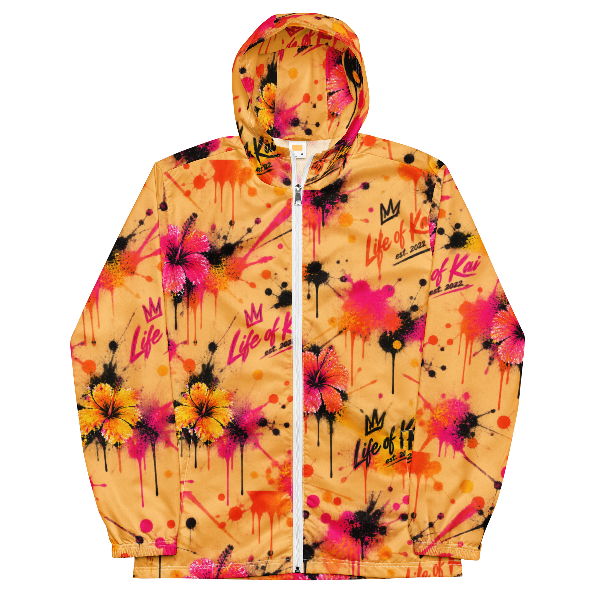 ORANGE GRAFFITI Windbreaker