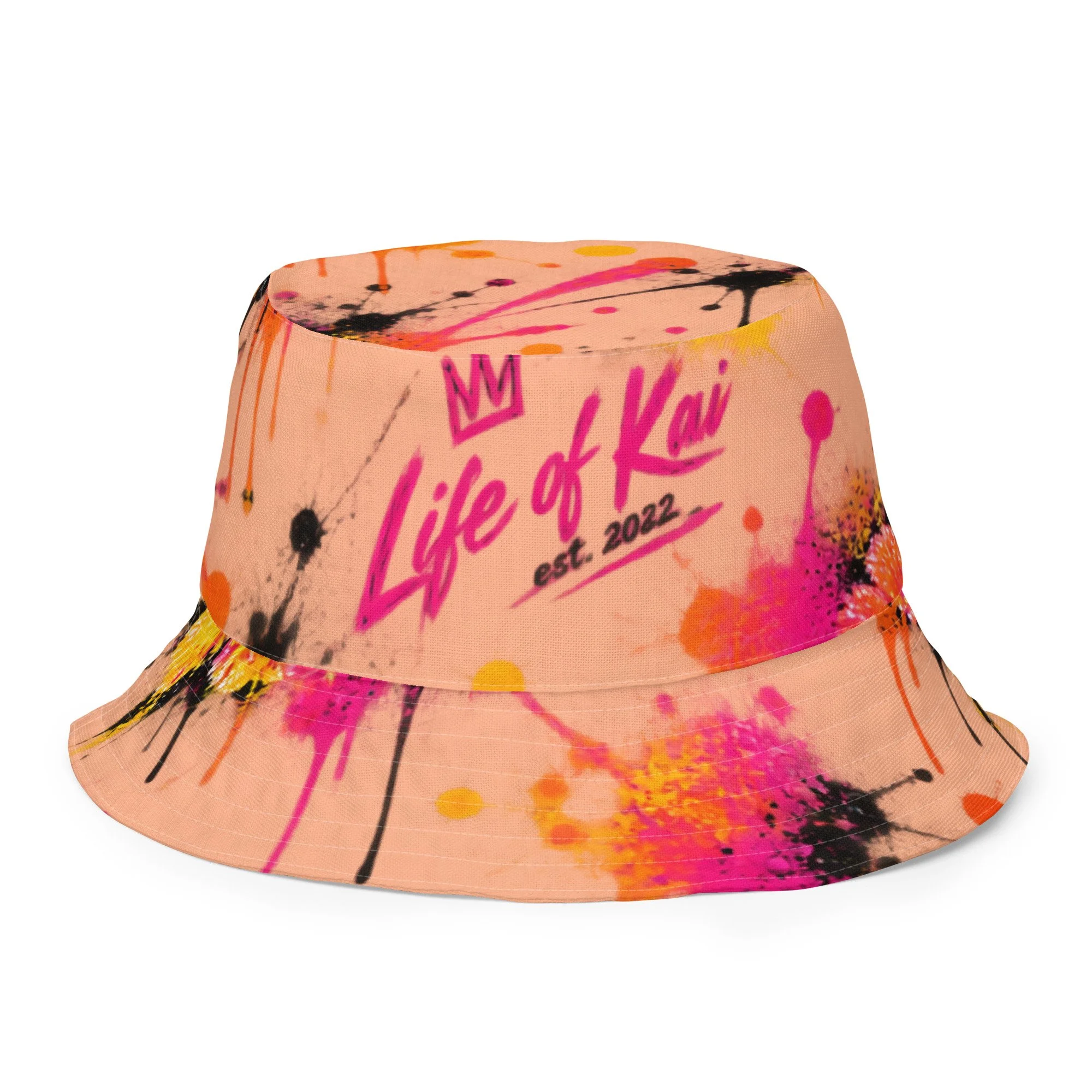 ORANGE GRAFFITI Rev Bucket Hat