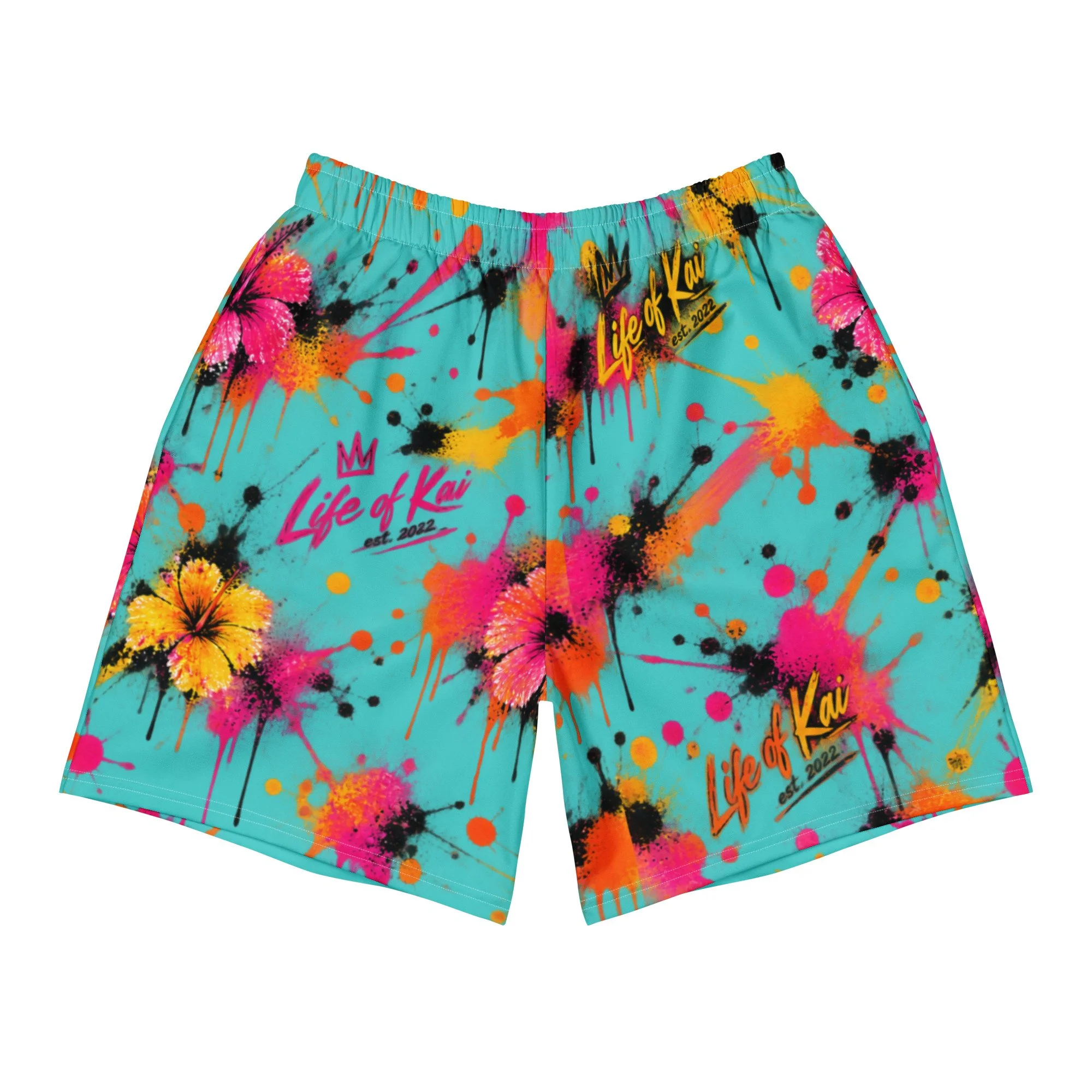 TEAL GRAFFITI Shorts