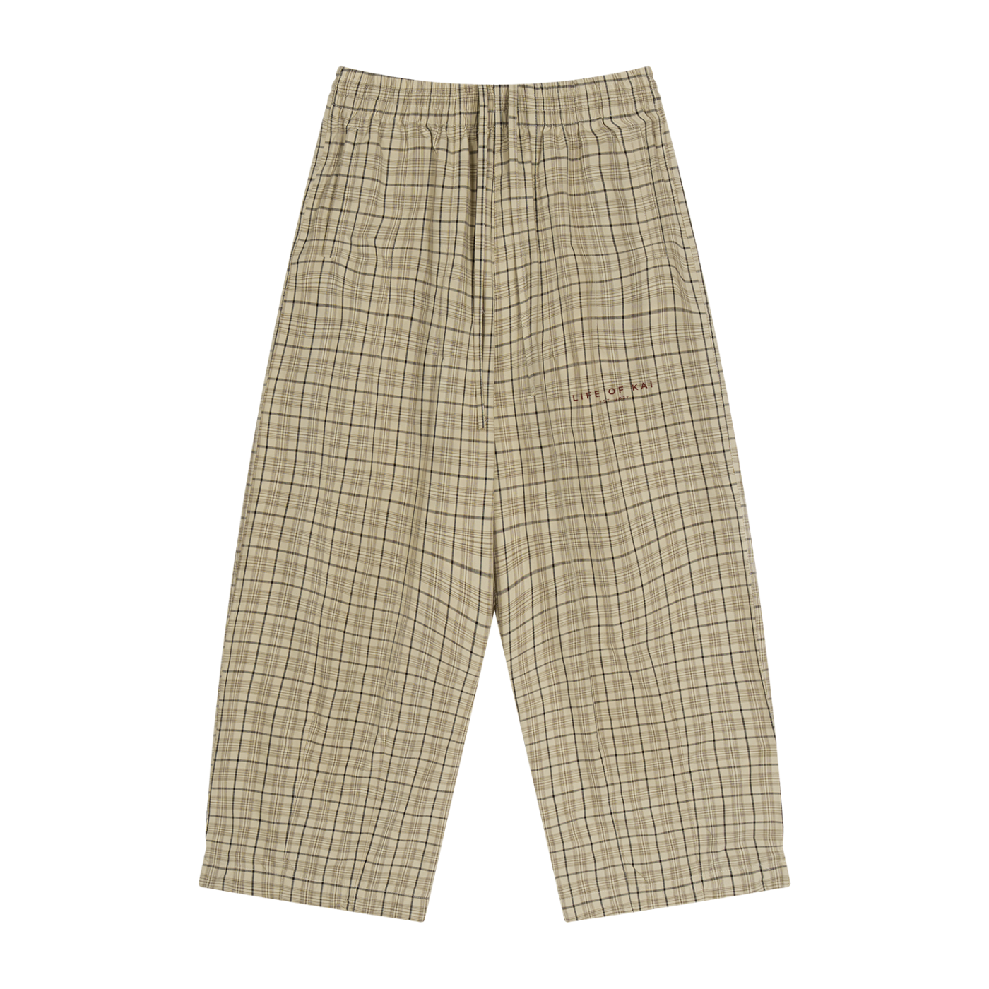 Plaid Wide Leg Pants
