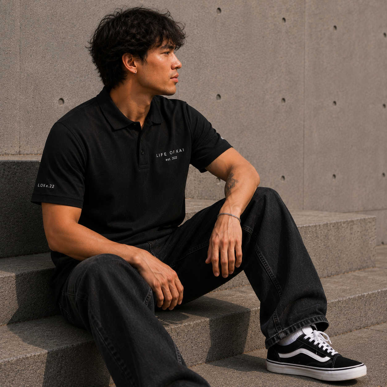 Short Sleeve Embroidered LOK Polo