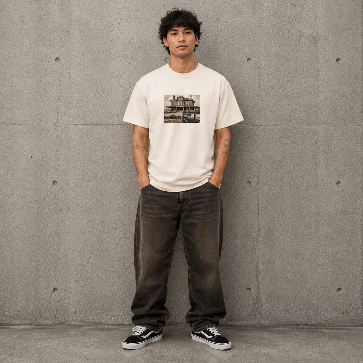 Short Sleeve Printed HOTEL Box Tee