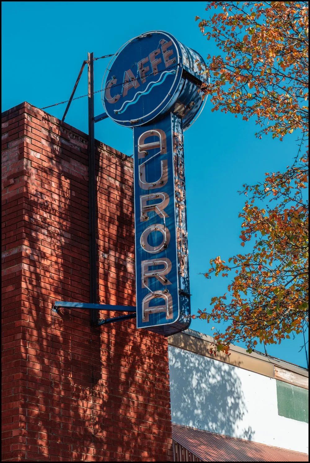 Shuttered Coffee Shop.  Poughkeepsie, NY.  November 2025.