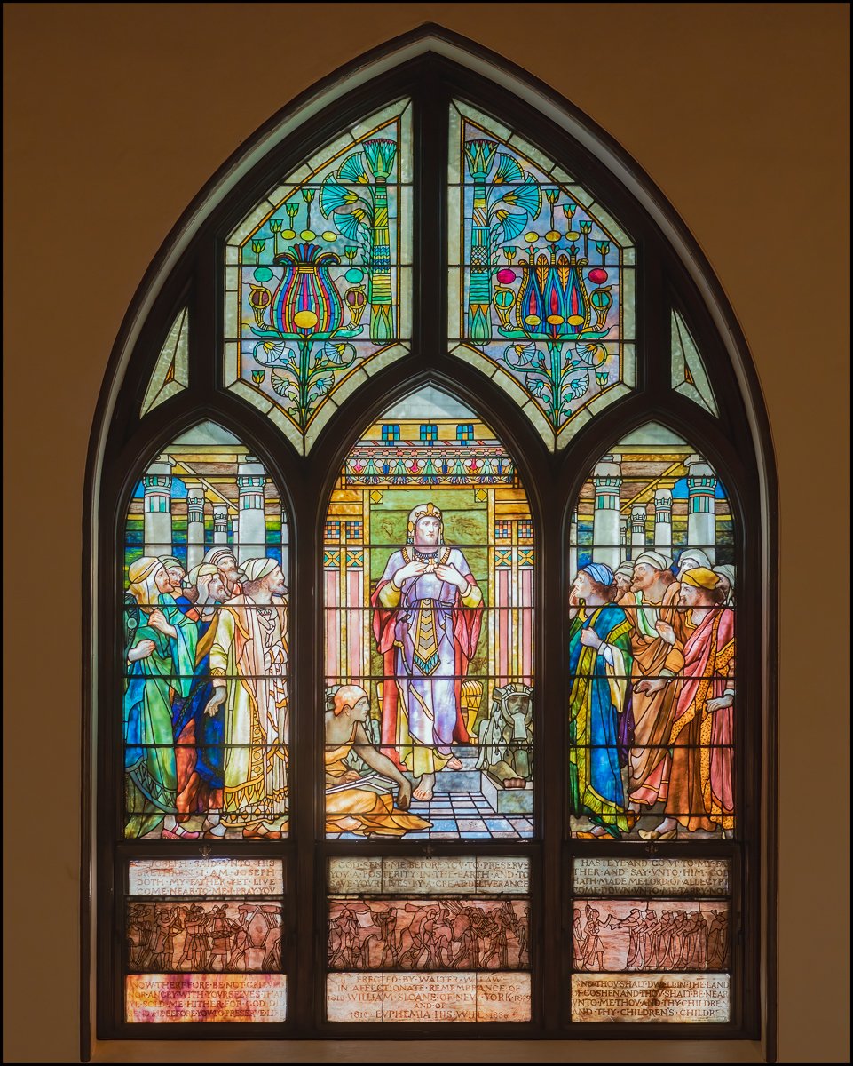 Large Stained-Glass Window by the Entrance