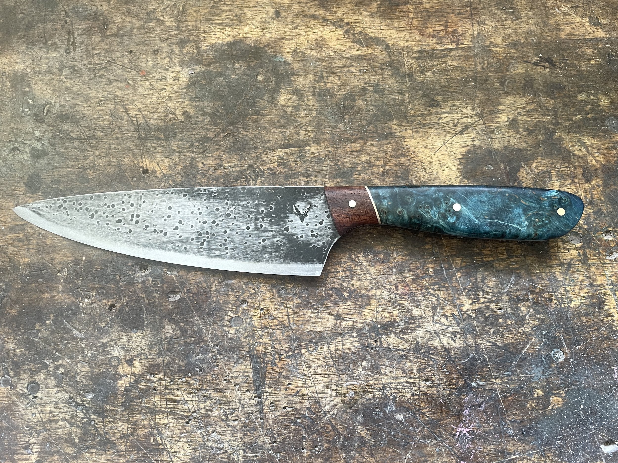 Chef Knife - 7-inch - Curly Birch & Teak