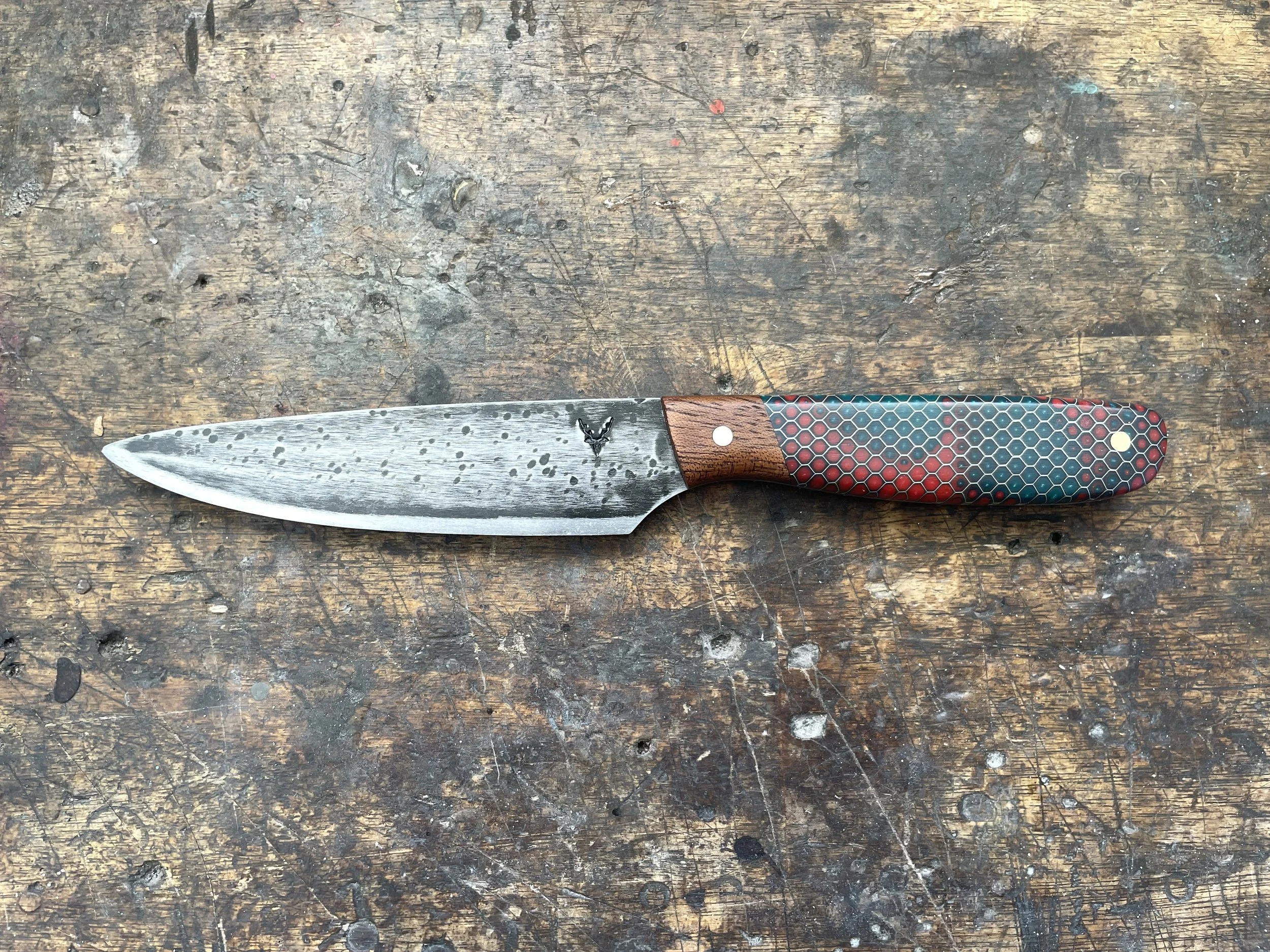 Utility Knife - 4-inch - Honeycomb & Teak