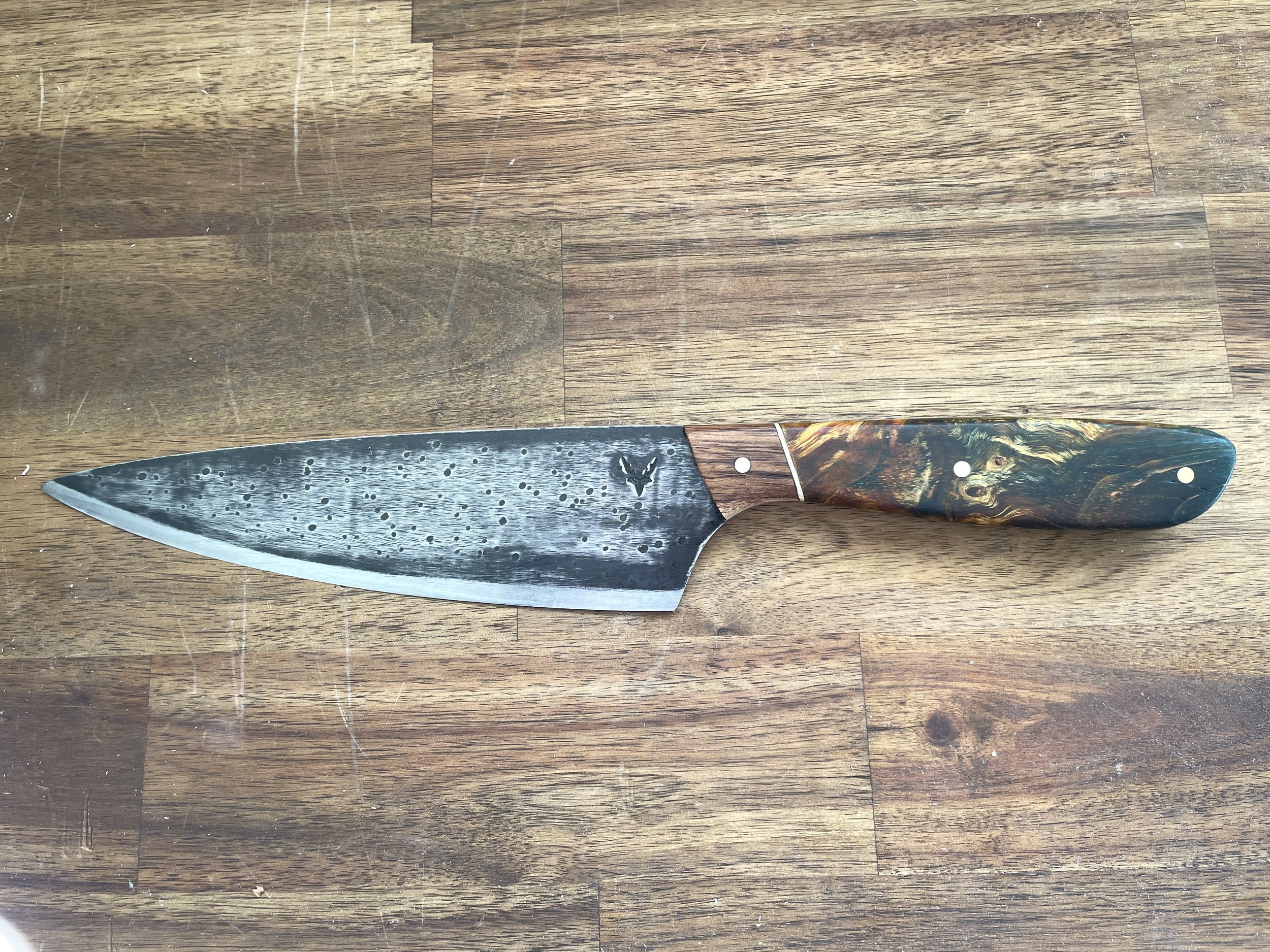 Chef Knife - 7-inch - Curly Birch & Teak