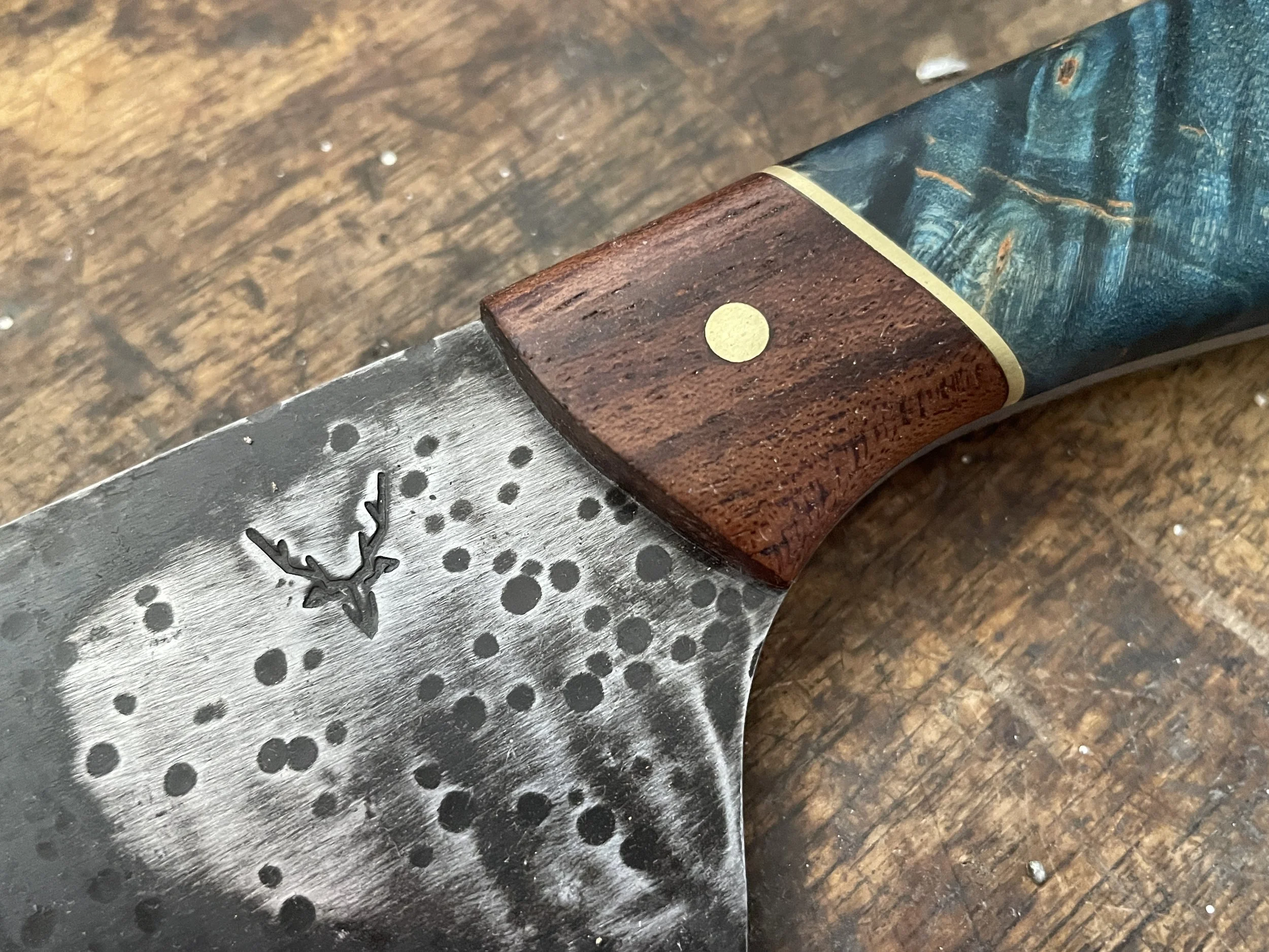 Curly Birch 7" Chef close up