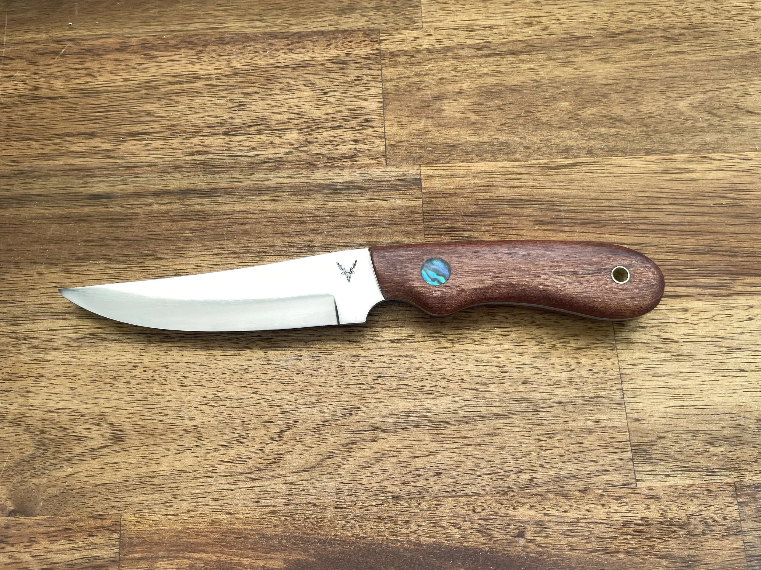 Bird & Trout Knife - Rata & Paua