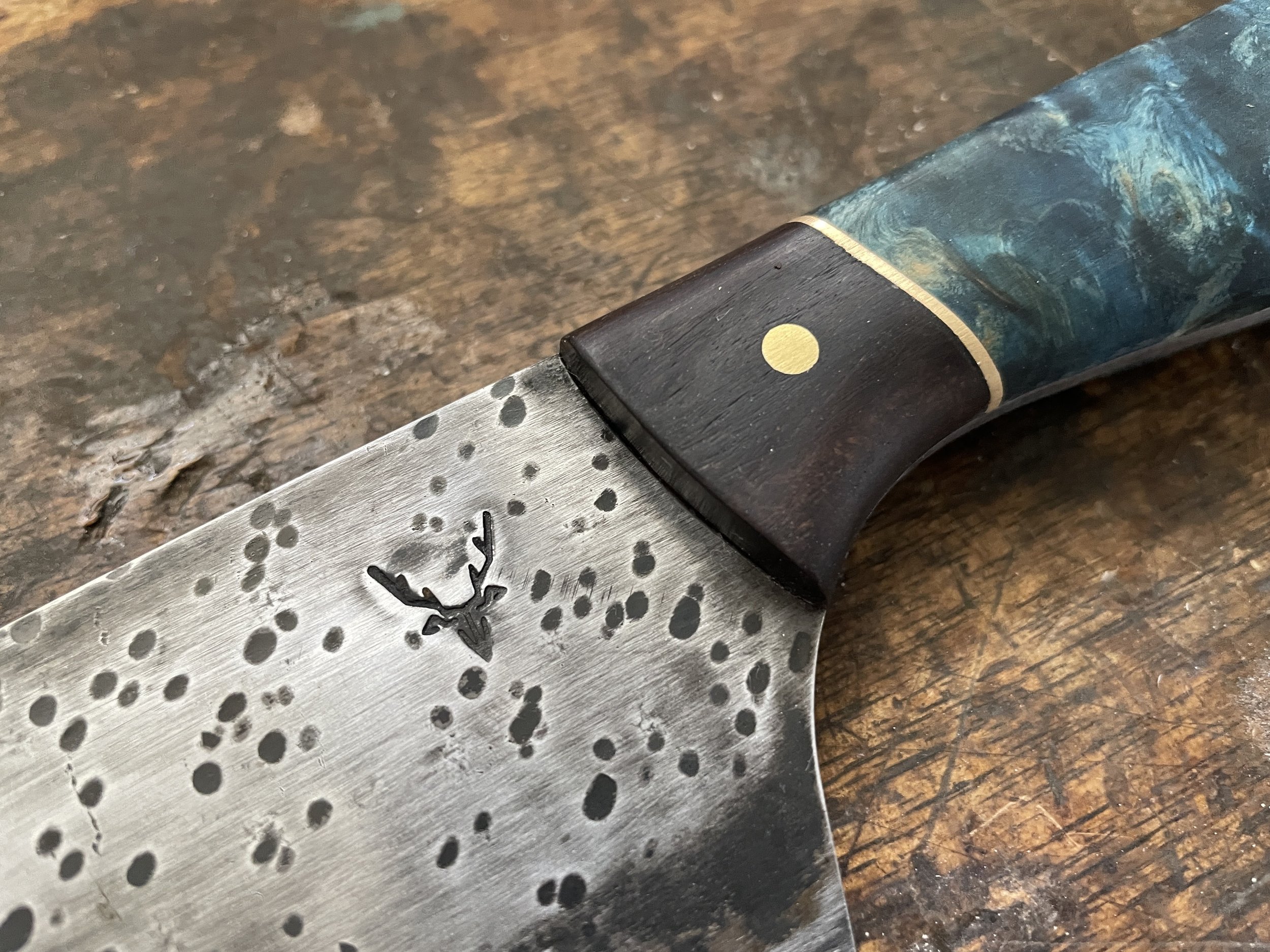 7 inch chef knife close up