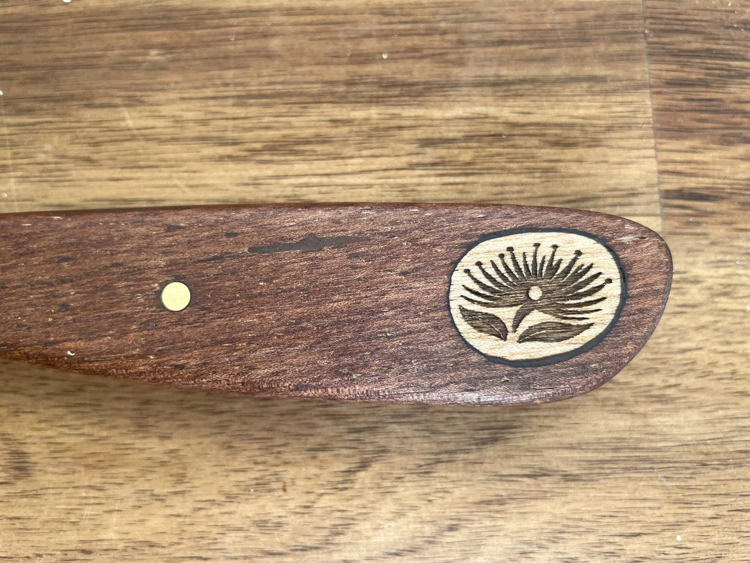 Tribute to Pohutukawa Chef Knife handle