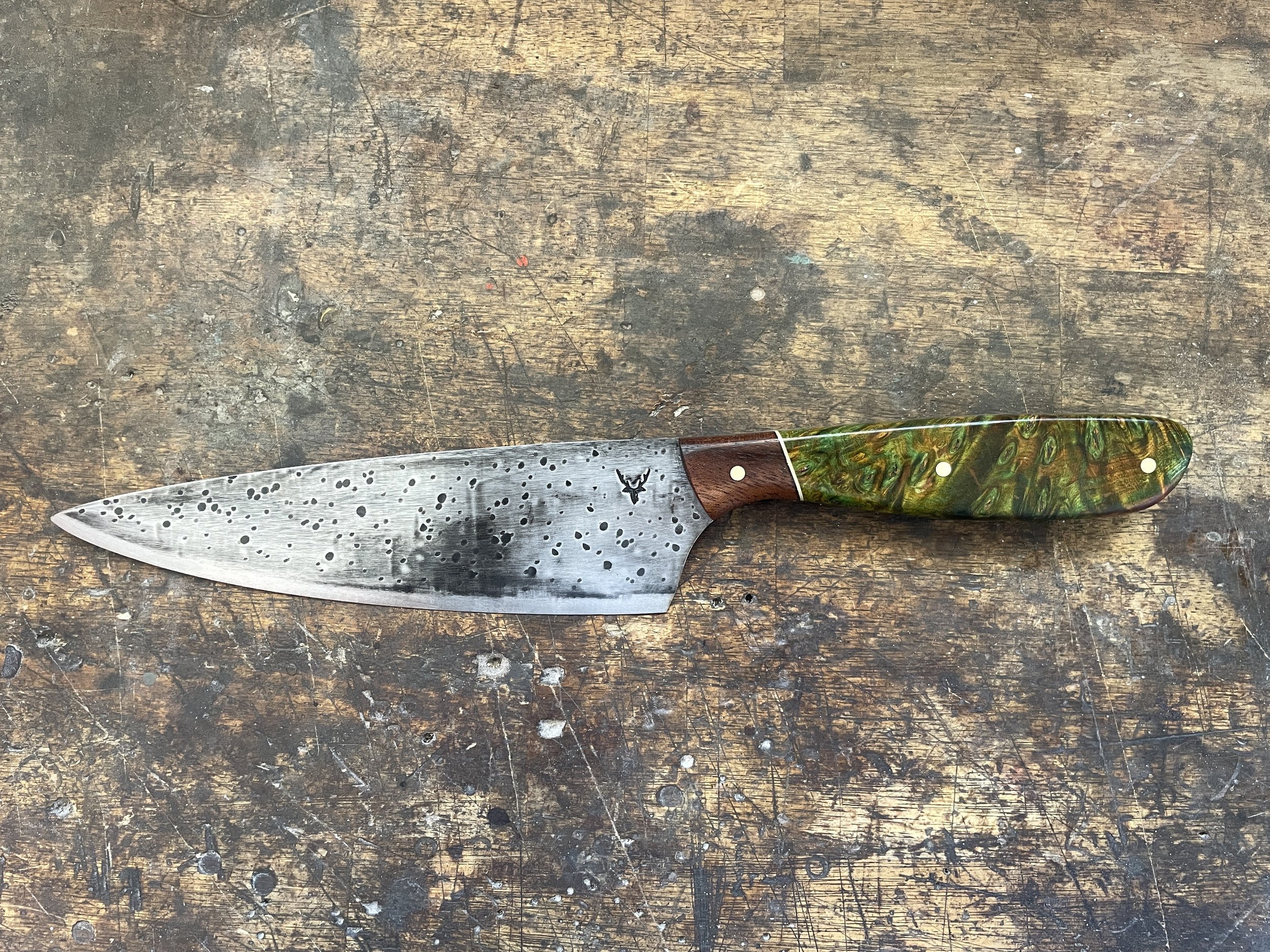 Chef Knife - 7-inch - Curly Birch & Teak