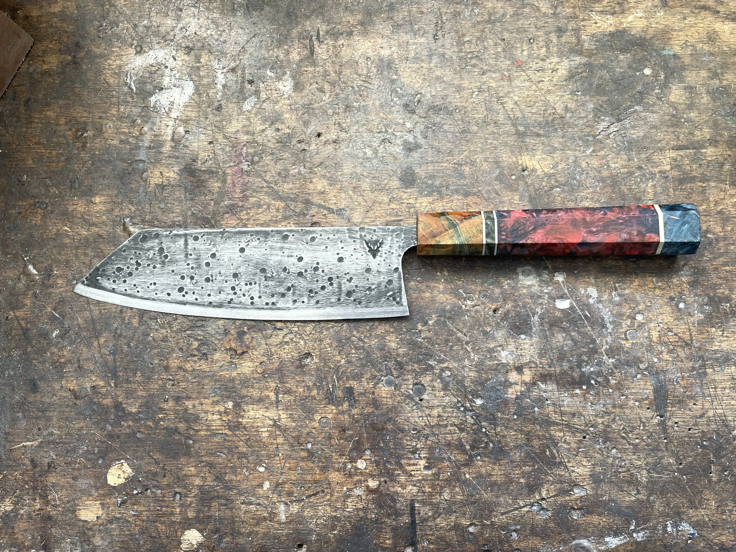 Japanese Chef Knife - Curly Birch