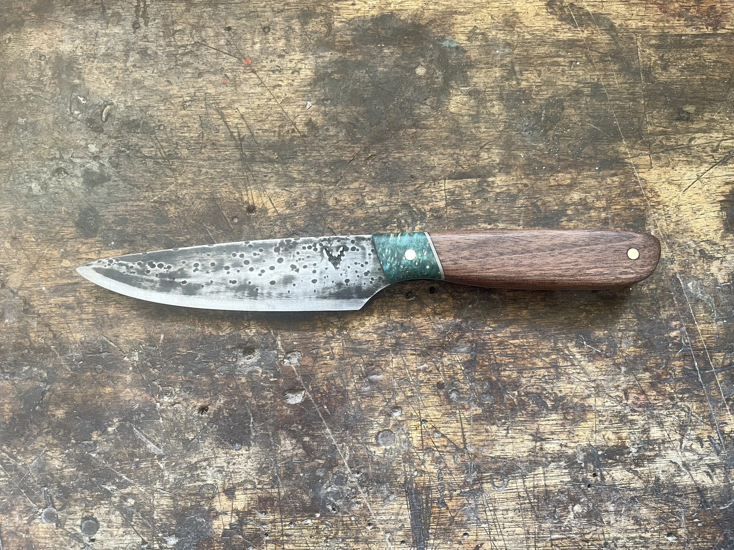 Utility Knife - 4-inch - Walnut & Amboyna Burl