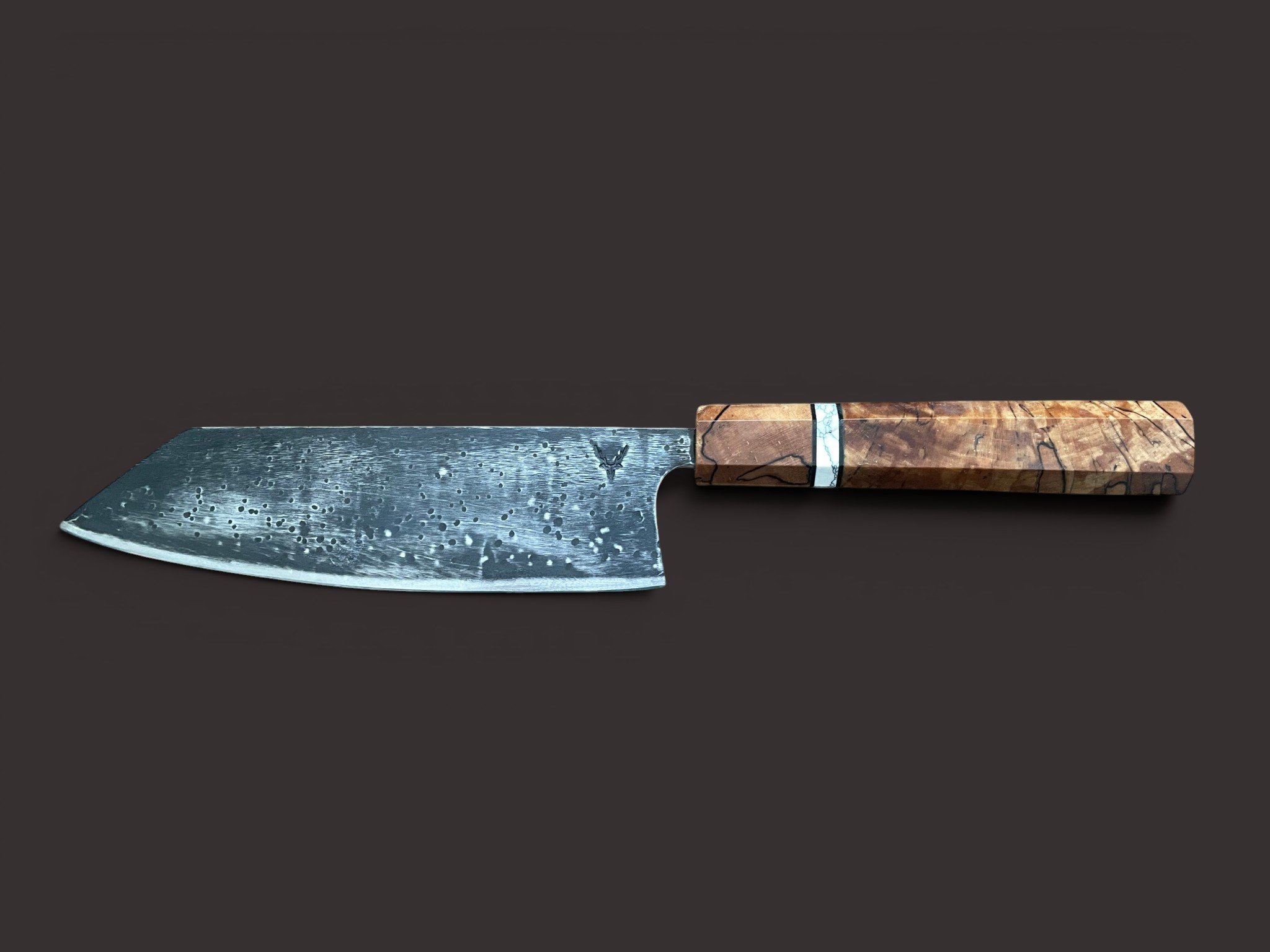 Japanese Chef Knife - Spalted Curly Birch