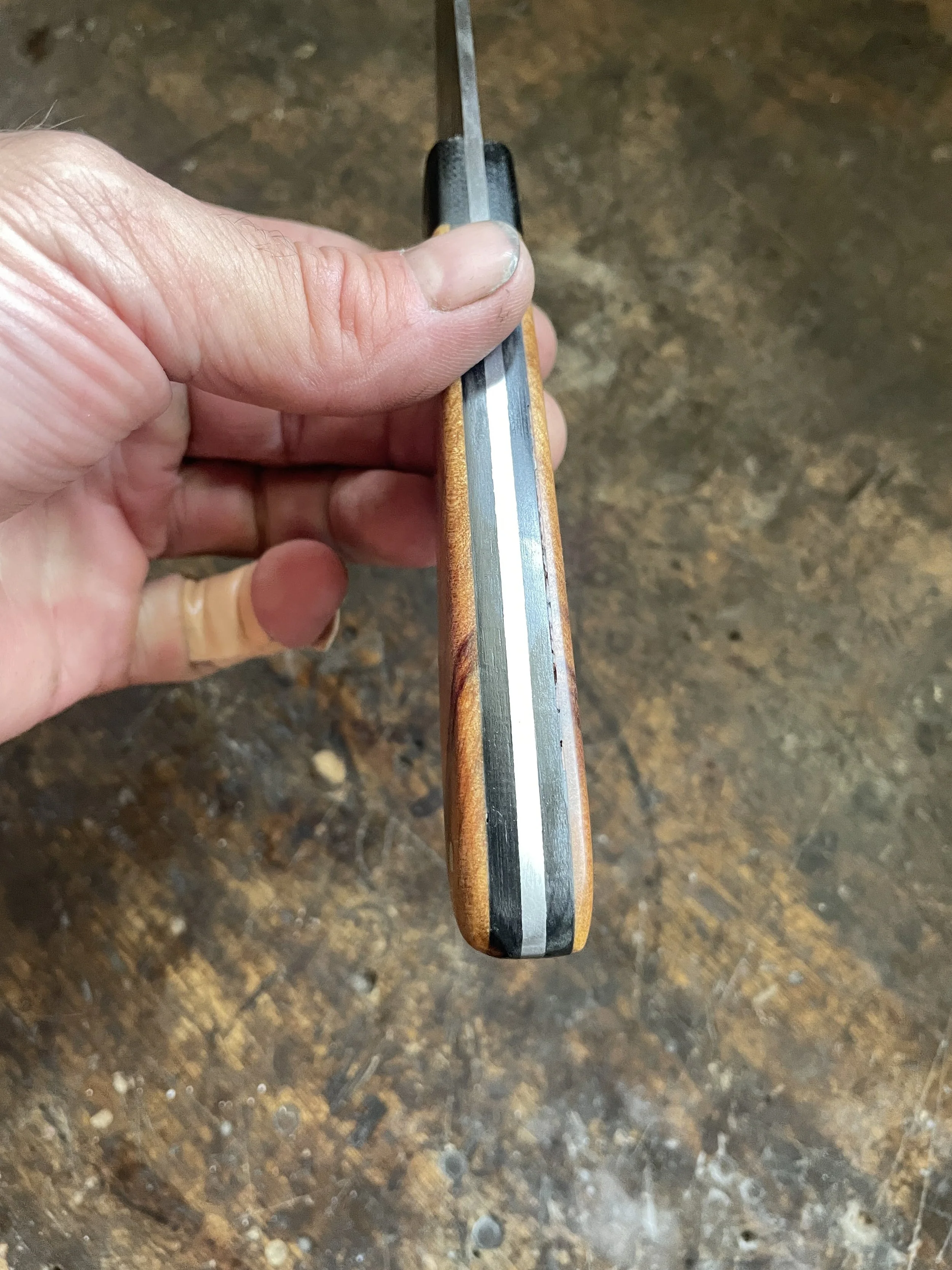 Kauri 6 inch chef knife end on