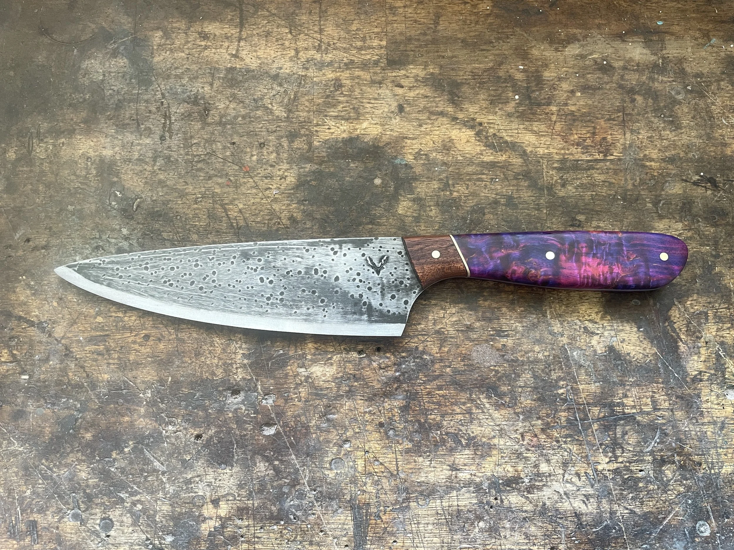 Chef Knife - 7-inch - Curly Birch & Teak