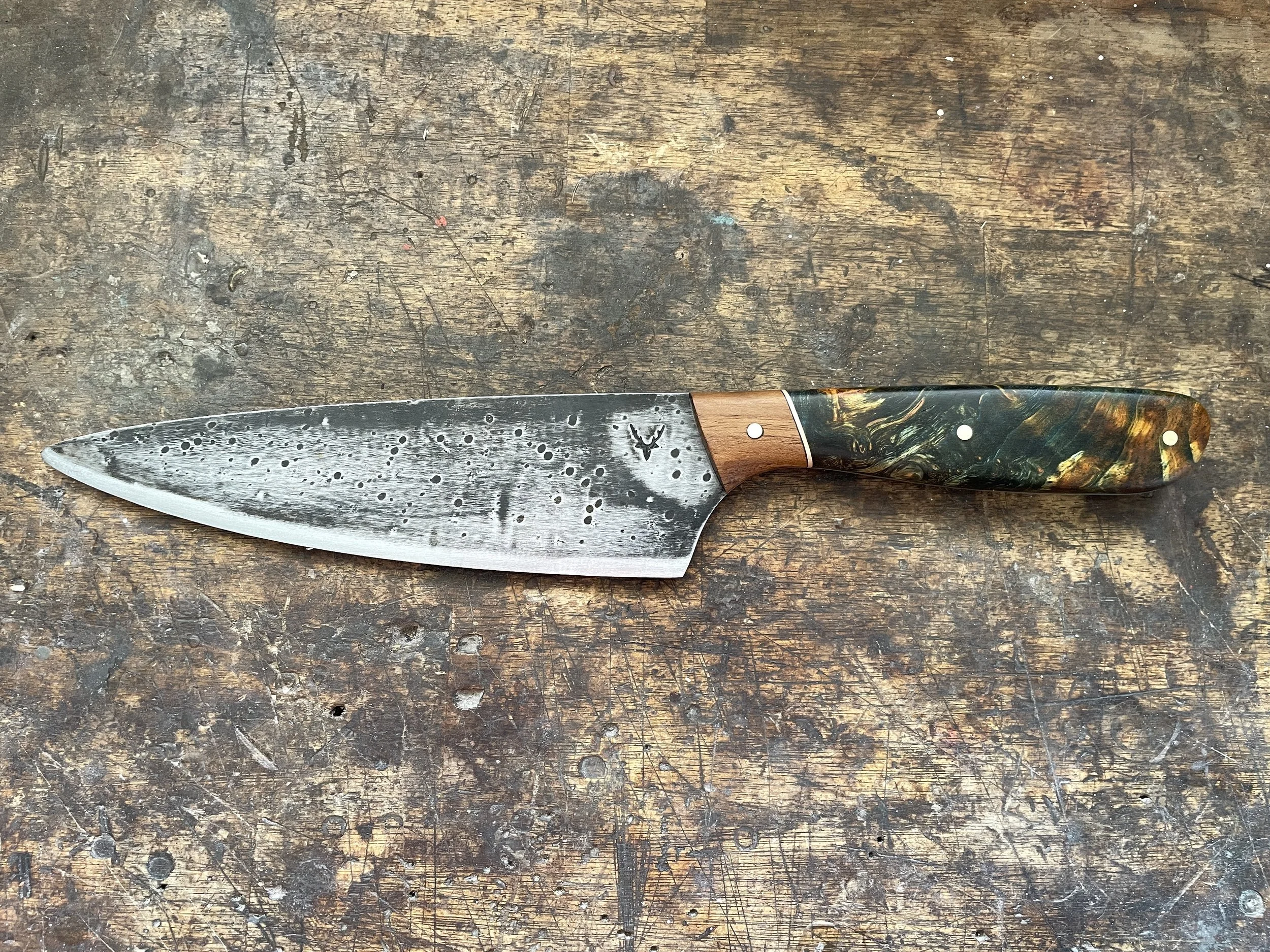 Chef Knife - 7-inch - Curly Birch & Teak