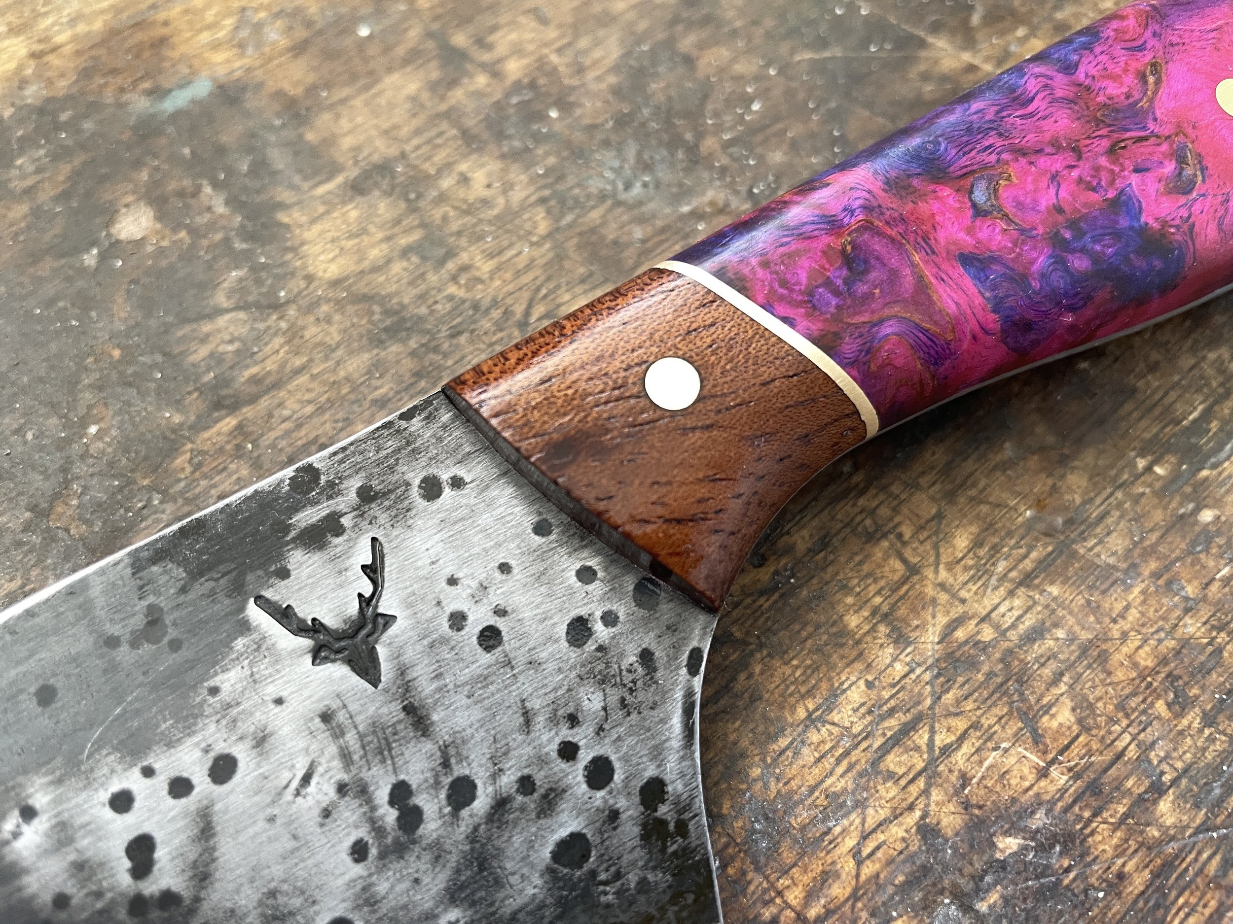 7 inch chef knife close up