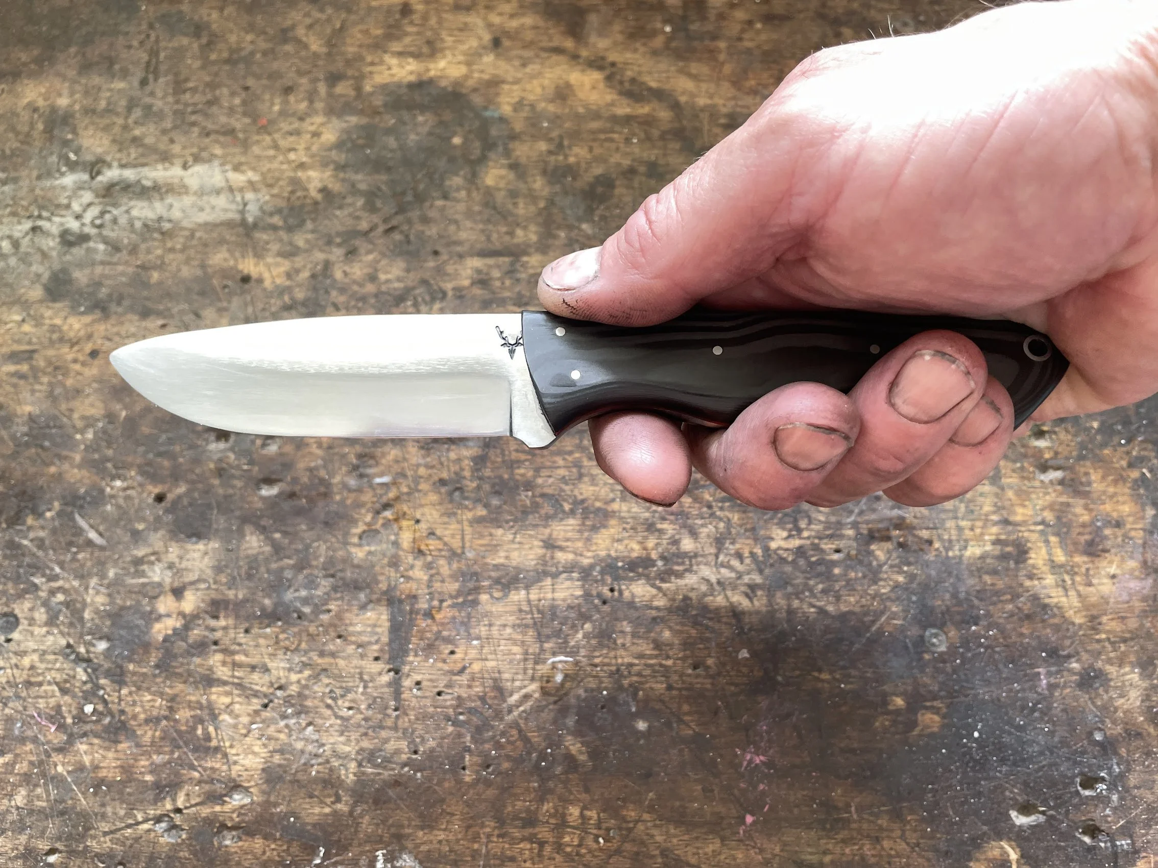 Classic Hunter Knife in hand