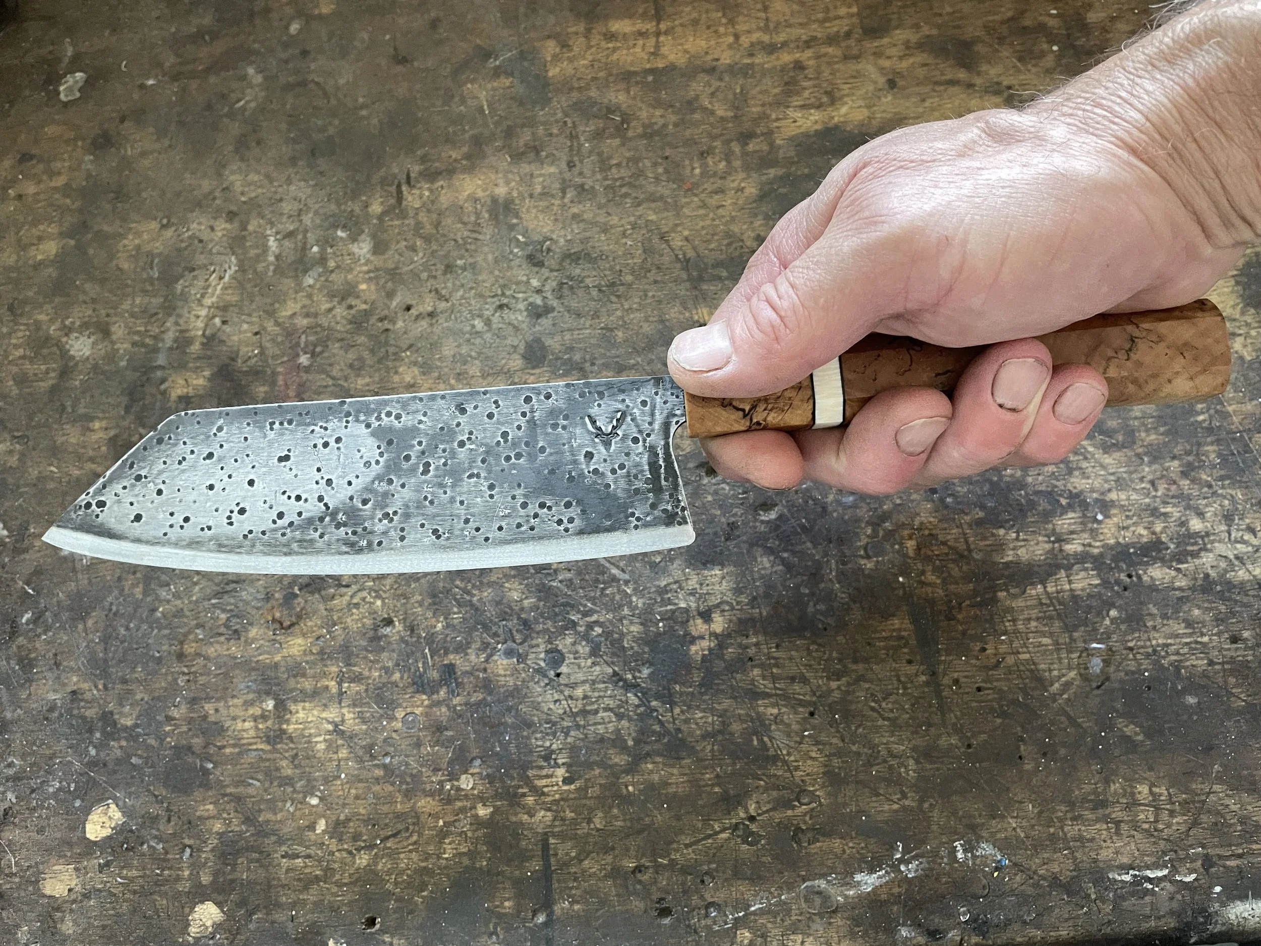 Japanese Chef Knife in the hand
