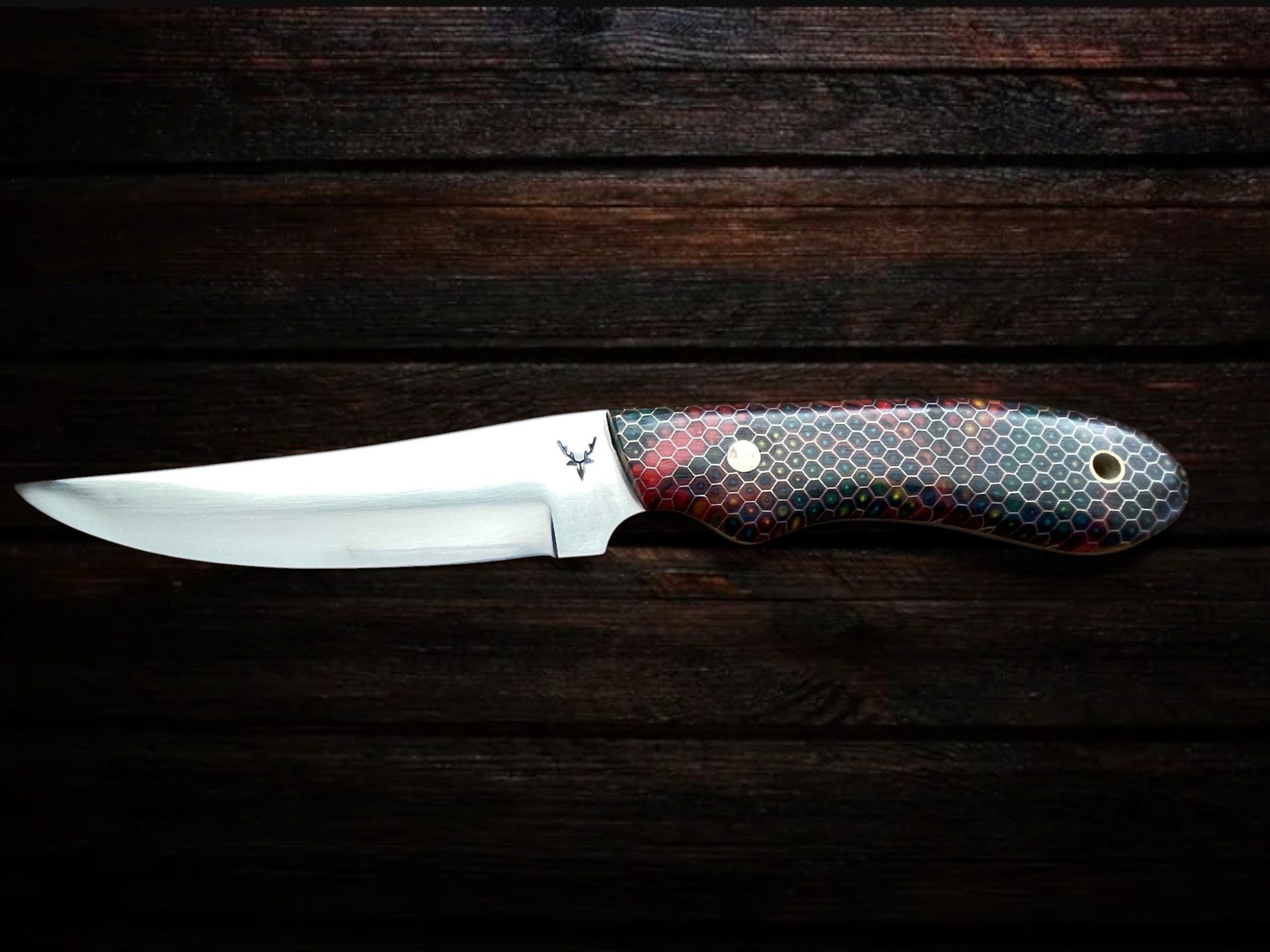 Bird & Trout Knife - Honeycomb Resin