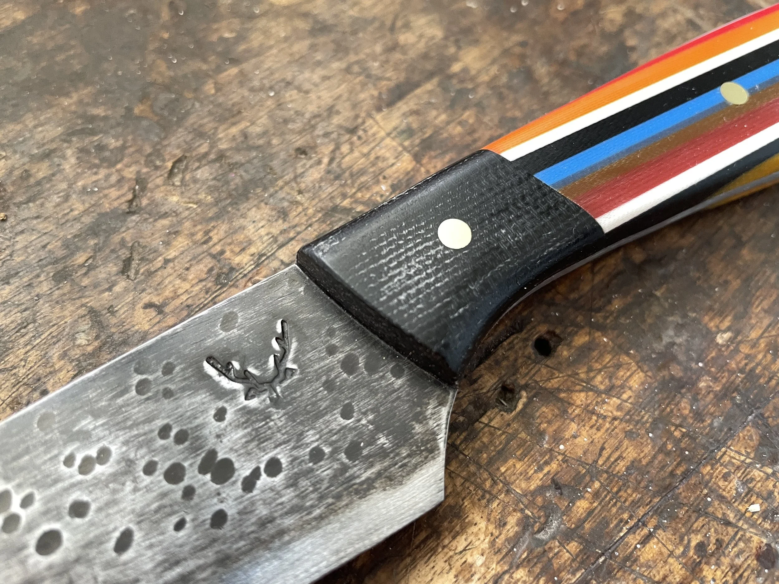 G10 licorish 4" utility knife close up