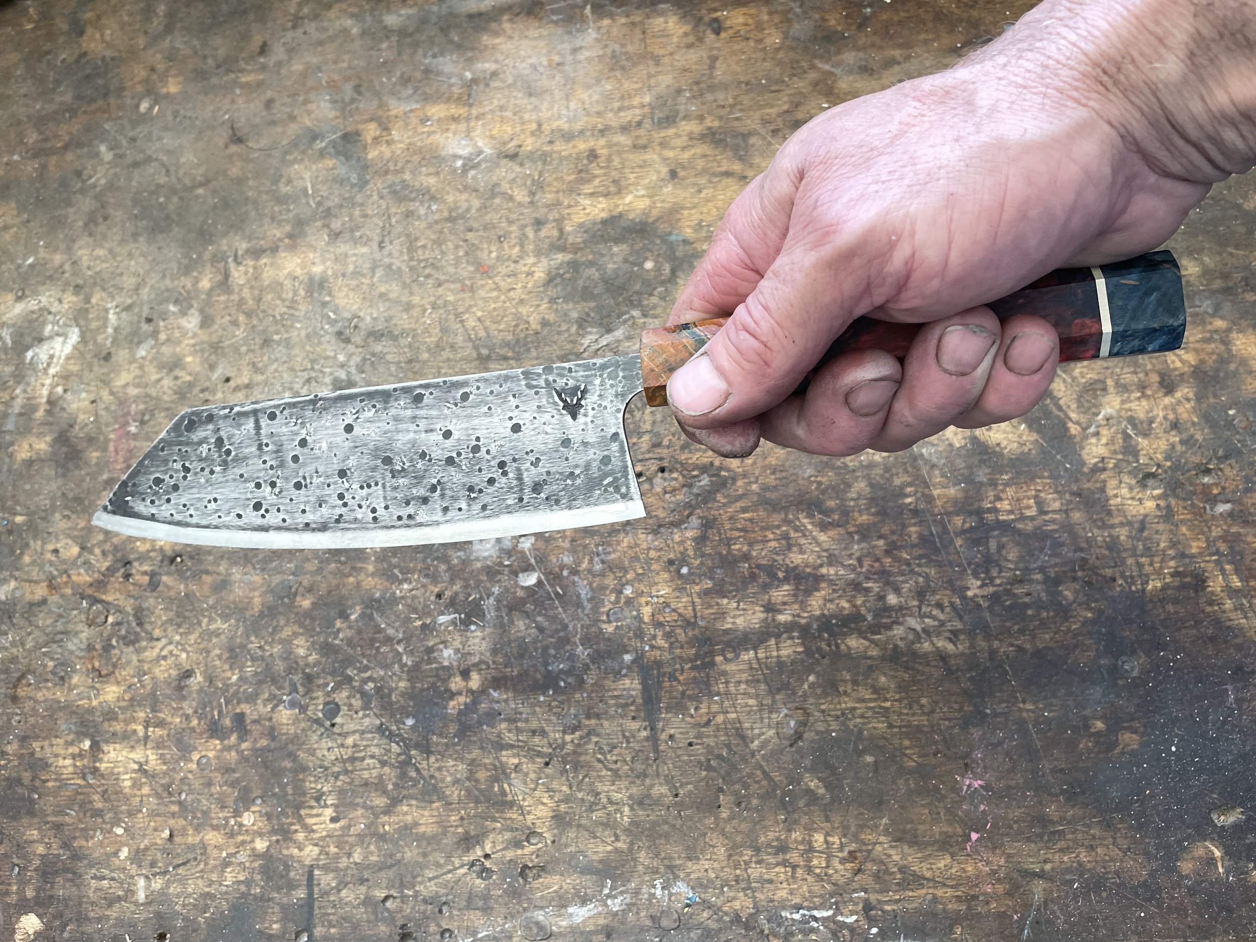 Japanese Chef Knife in the hand