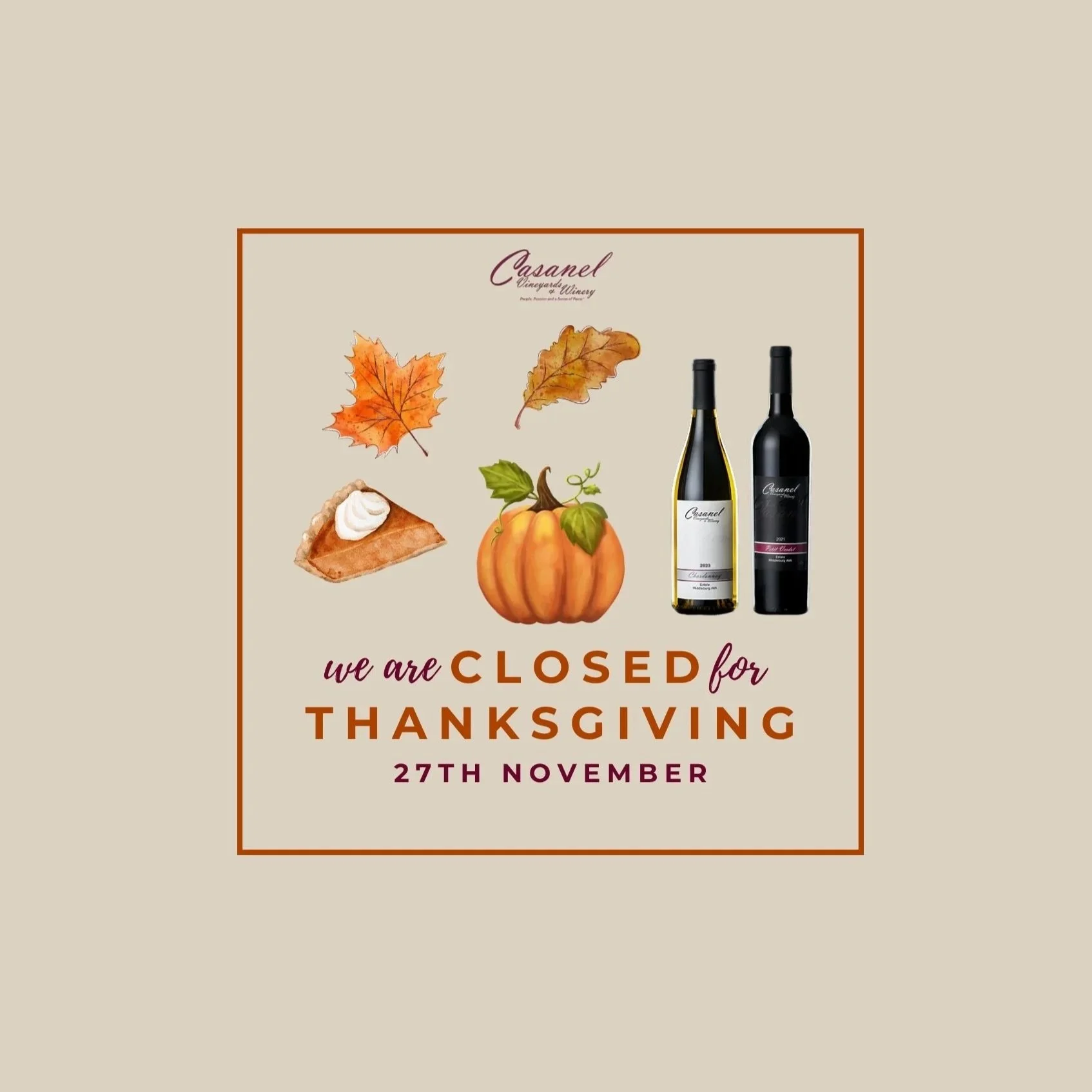 Closed for Thanksgiving
