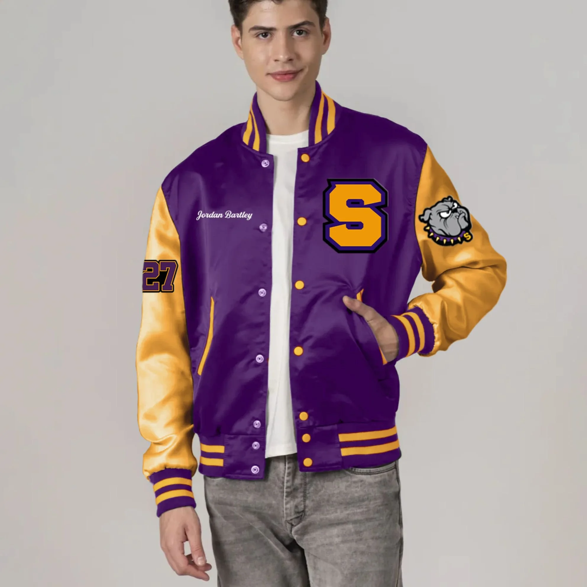 Vintage Satin Letterman Jacket