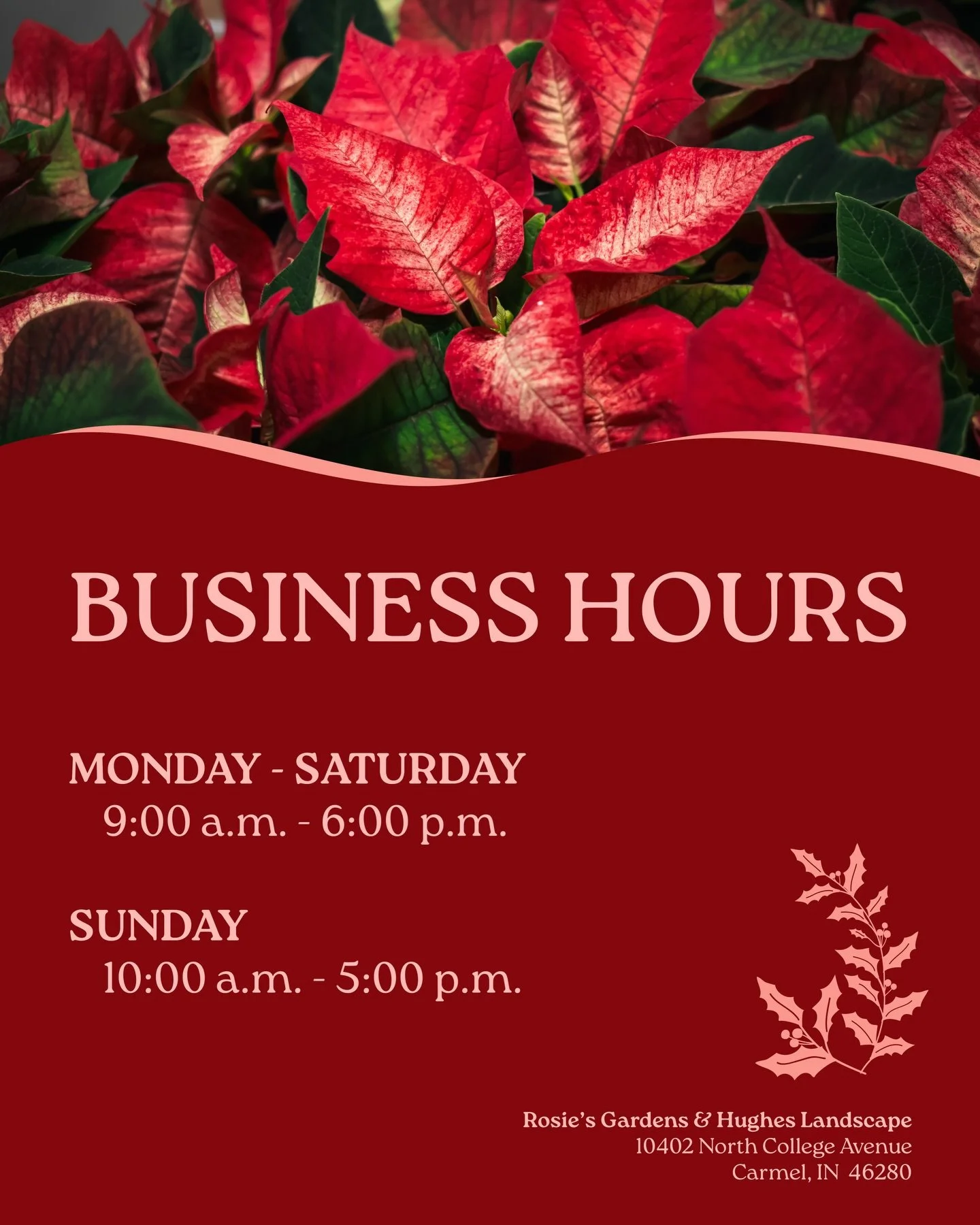 &rsquo;Tis the season for more shopportunites! 🎁 Until further notice, we are returning to our regular business hours to accommodate your holiday shopping needs.

We will remain open through the season as usual, and we look forward to your next visi