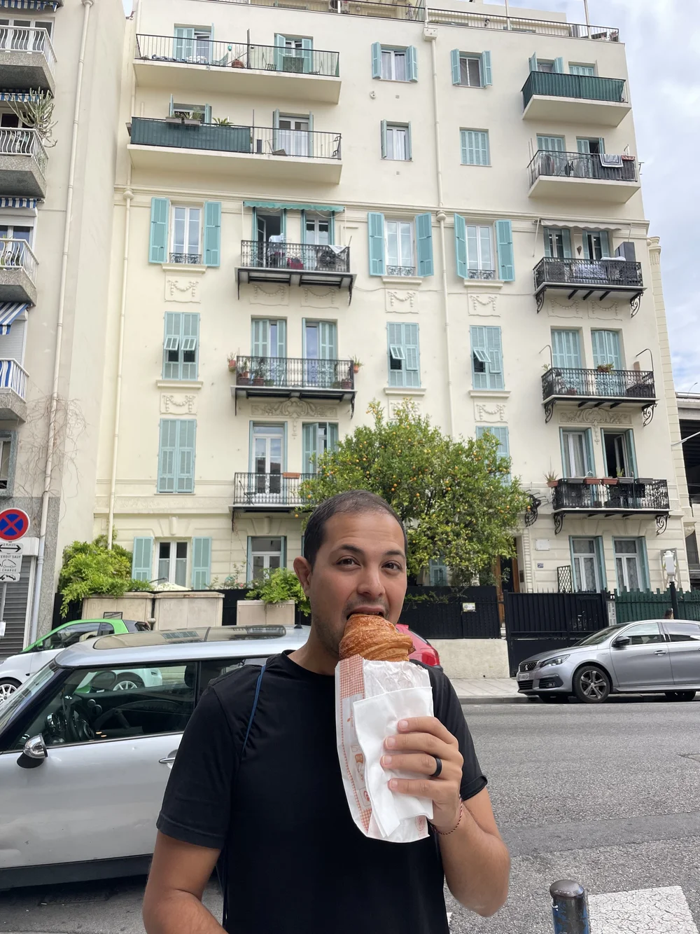 Justin and a croissant.jpeg