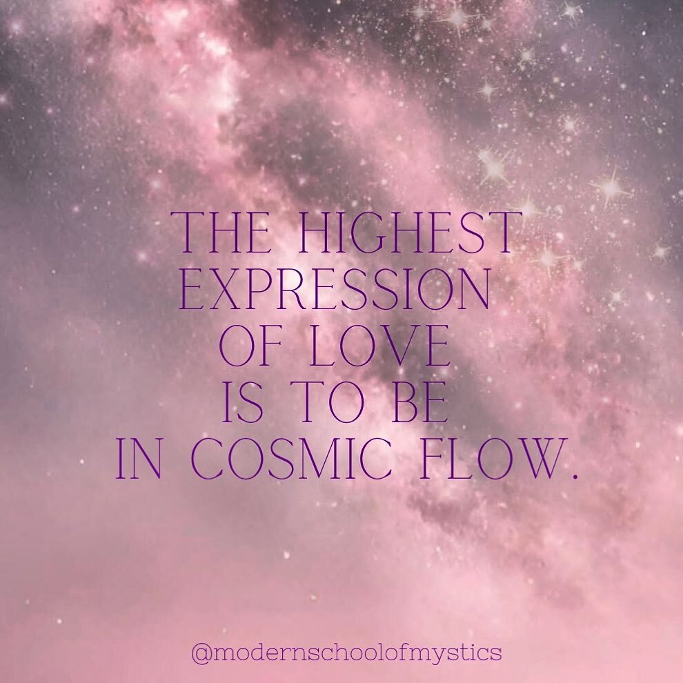 in cosmic flow&hellip;..