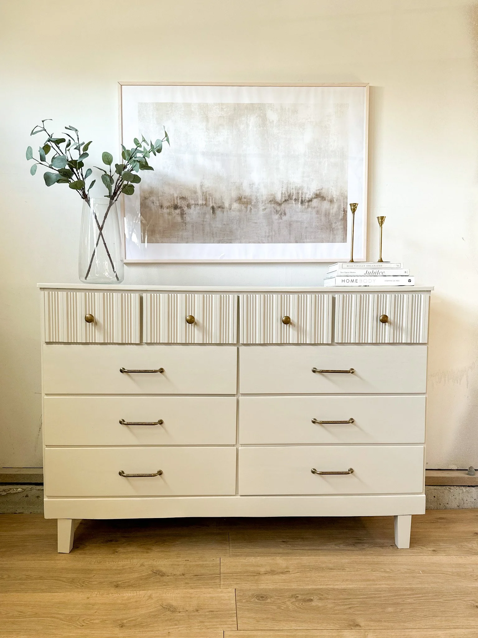 Using Fluted Trim On Old Dresser