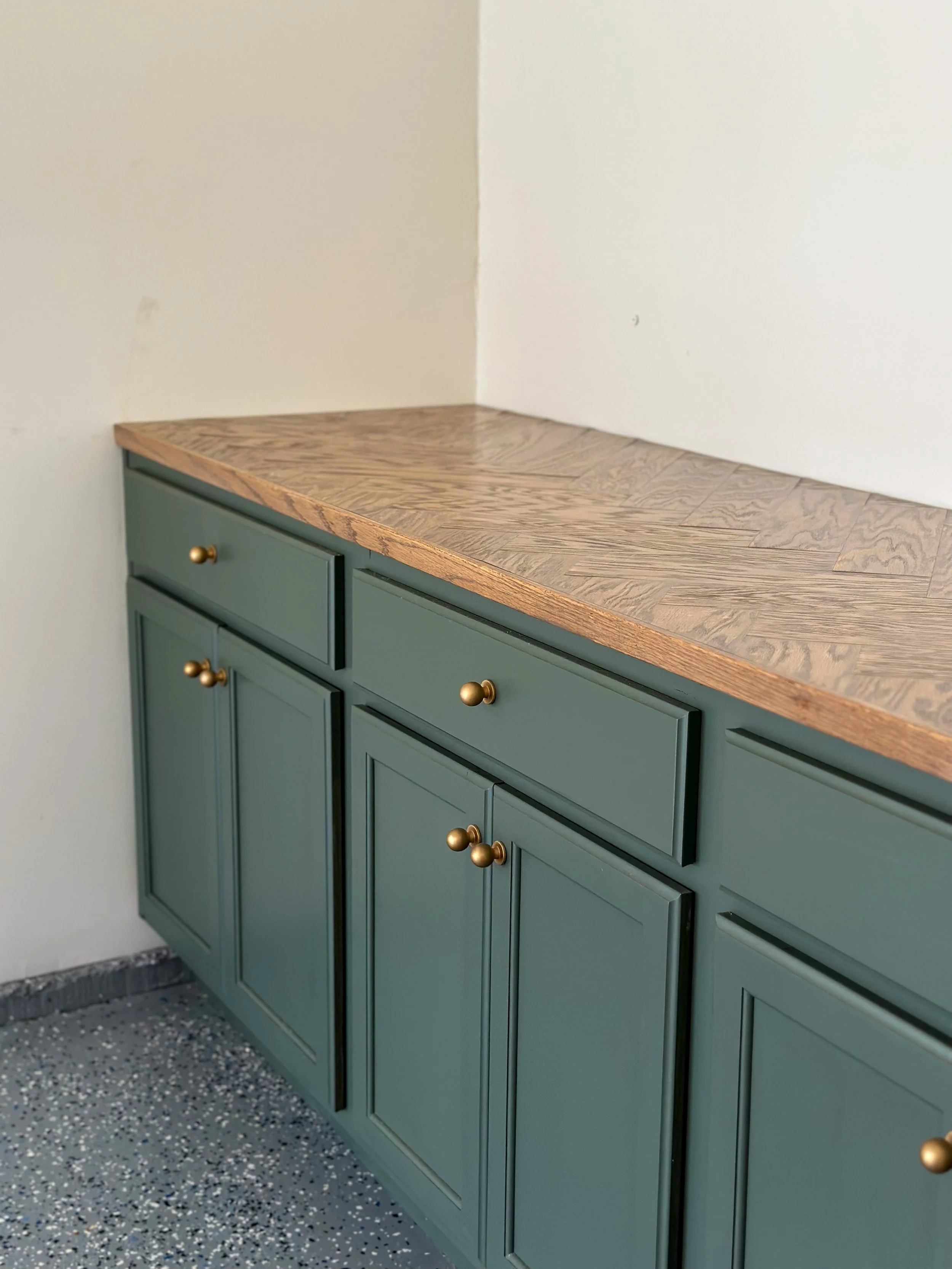 DIY Herringbone Counter