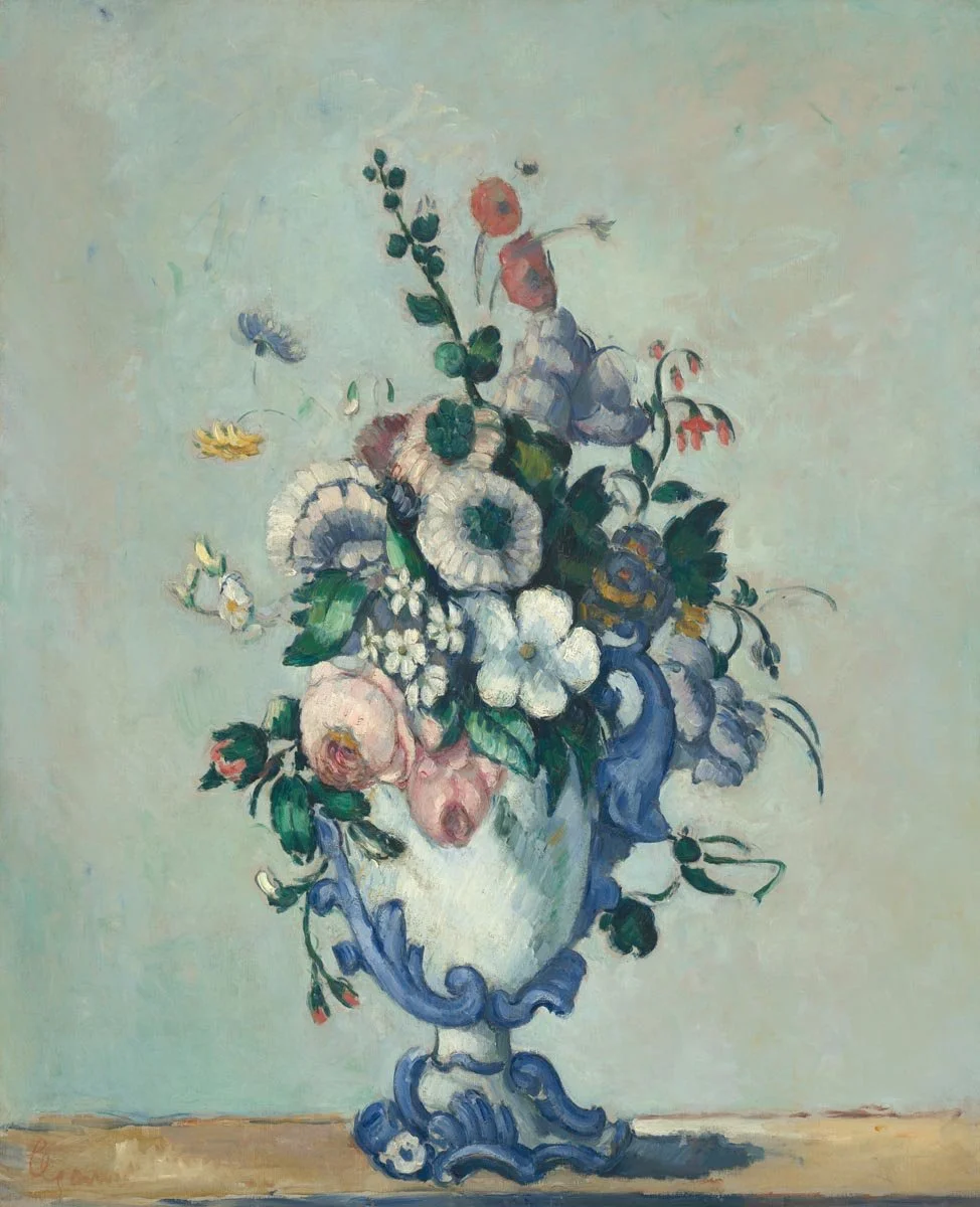 Paul Cezanne, Flowers in a Rococo Vase, c. 1876
