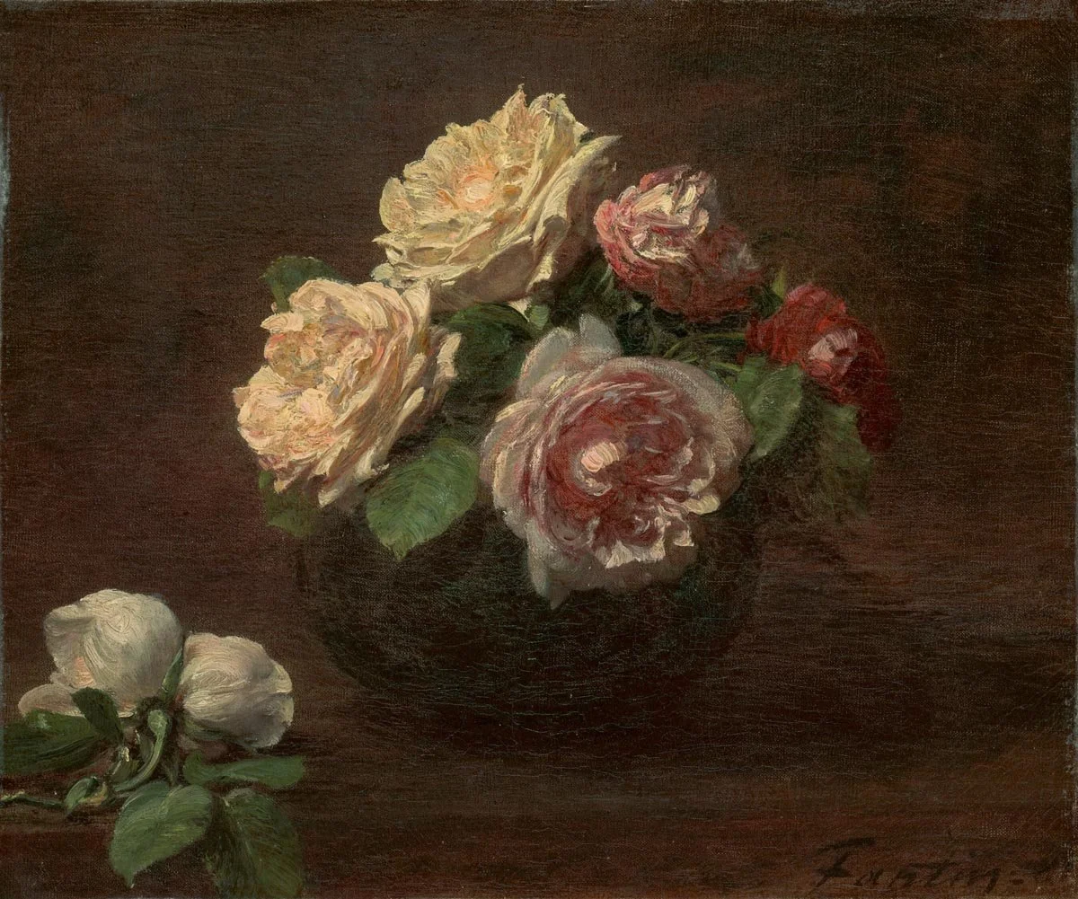 Henri Fantin-Latour, Roses in a Bowl, 1881