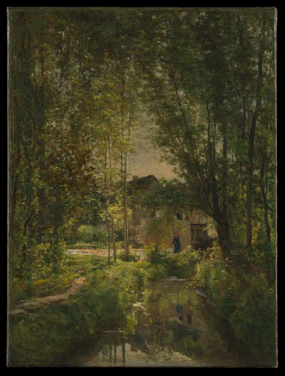 Charles-François Daubigny, Landscape with a Sunlit Stream, ca. 1877