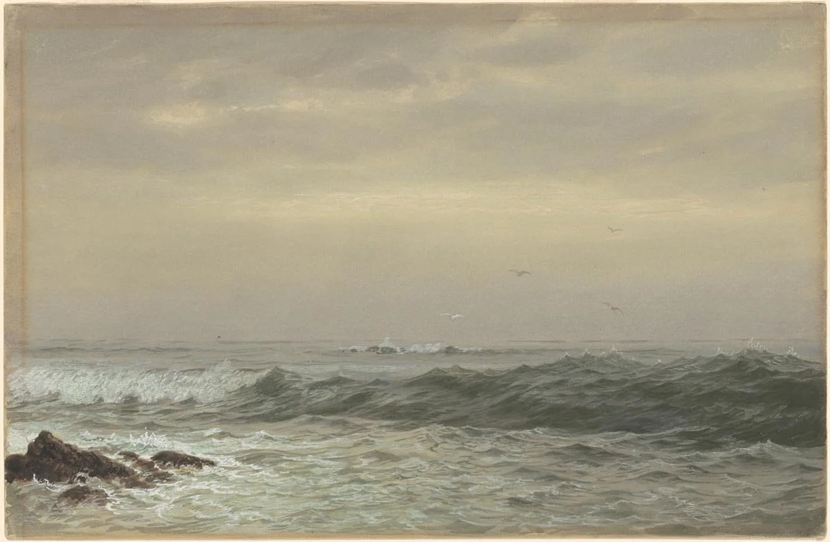 William Trost Richards, Rocks and Breaking Waves, c. 1870s