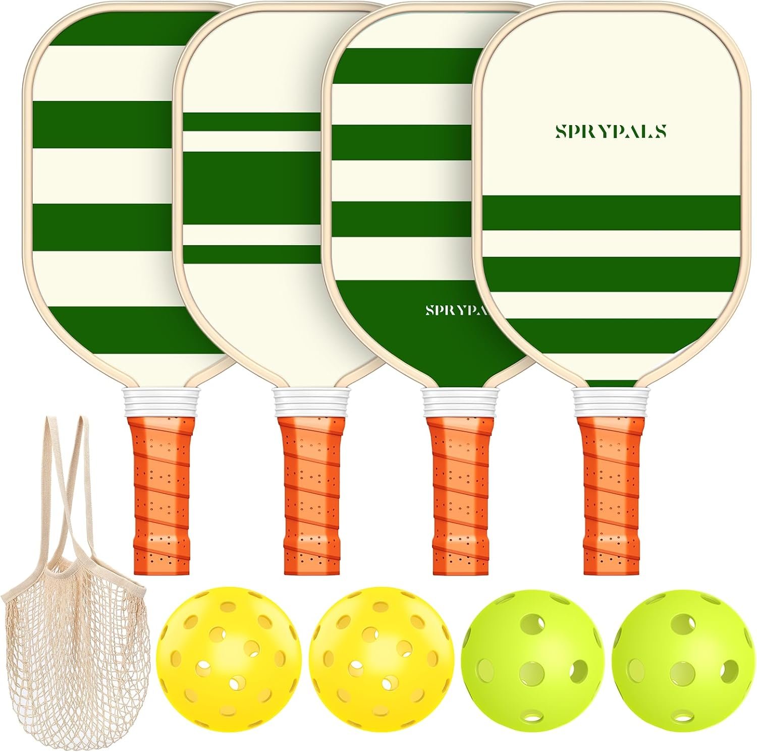 Pickleball Paddles Set, 4 Pickleball Balls & 1 Carry Bag Gifts for Women Men