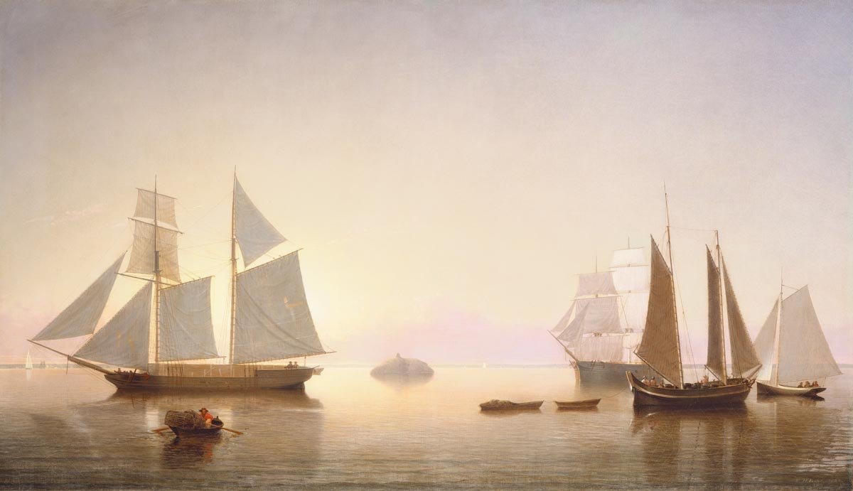 Fitz Henry Lane, Becalmed off Halfway Rock, 1860