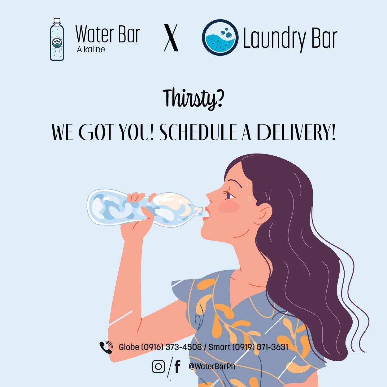 Thirsty?
#WaterBarPh Water Bar 
.
.
#WaterDelivery #alkaline #drinkmorewater #hydrate #stayhydrated #WaterMnl #minerals #antioxidants