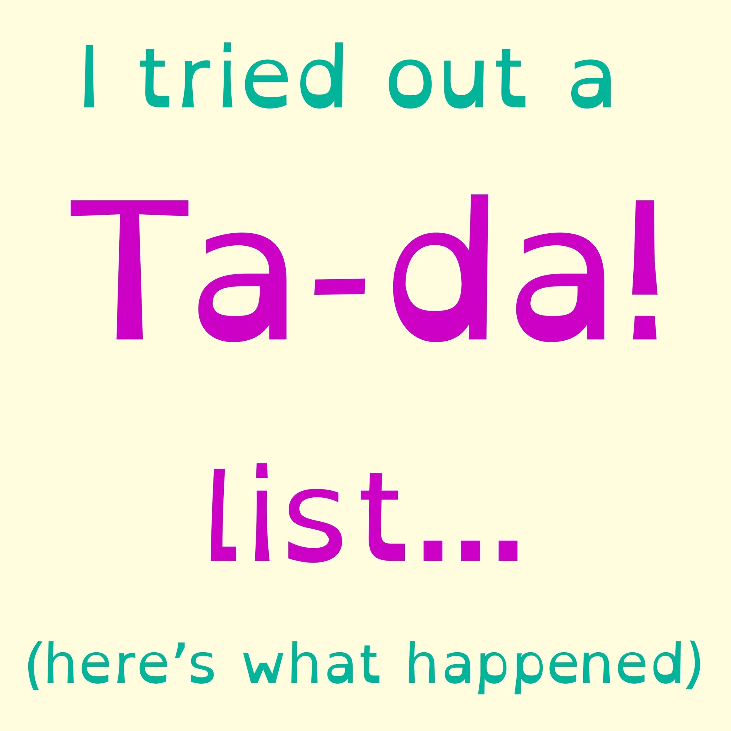 Ta-da list ADHD intro