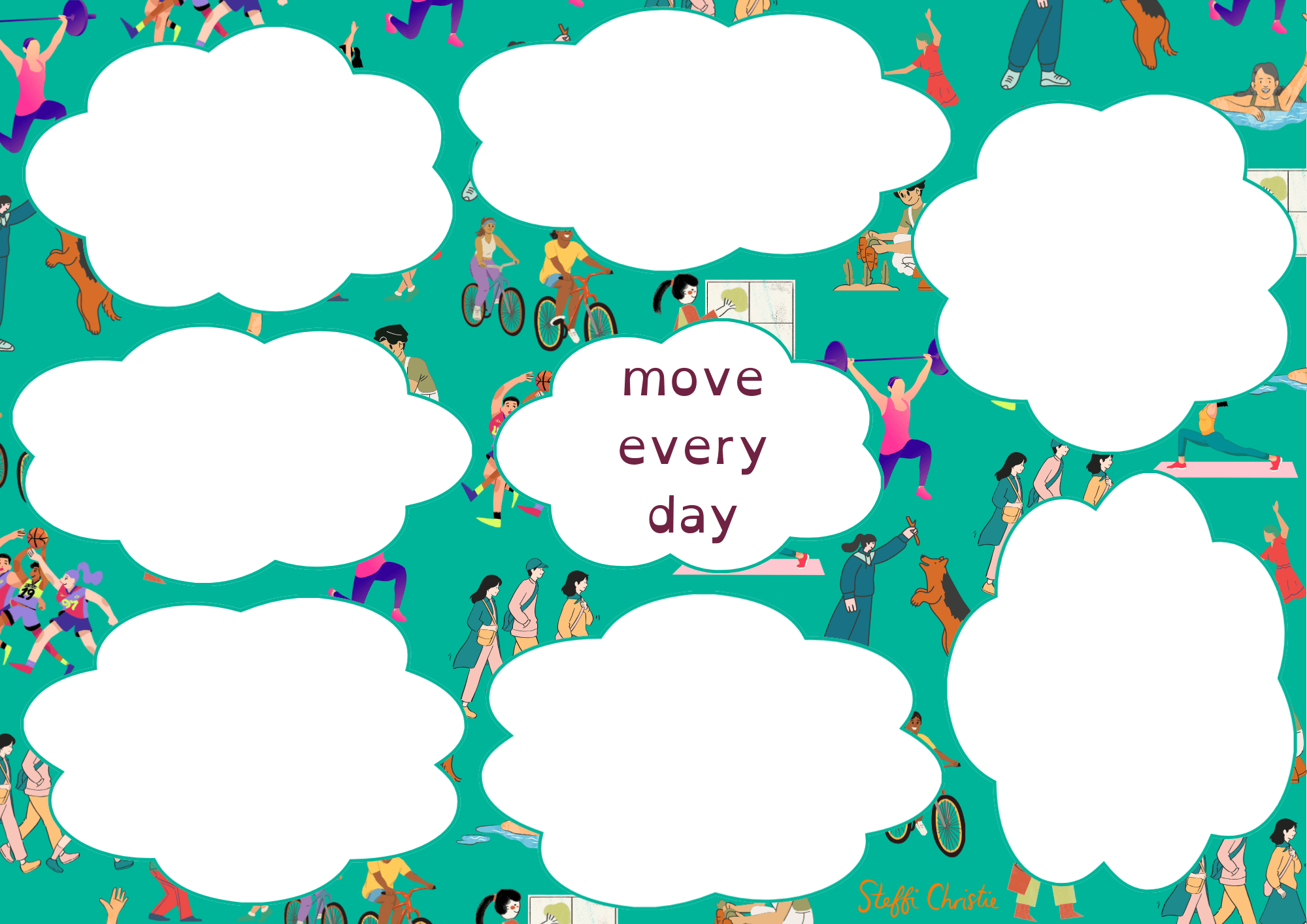 Move every day with ADHD poster