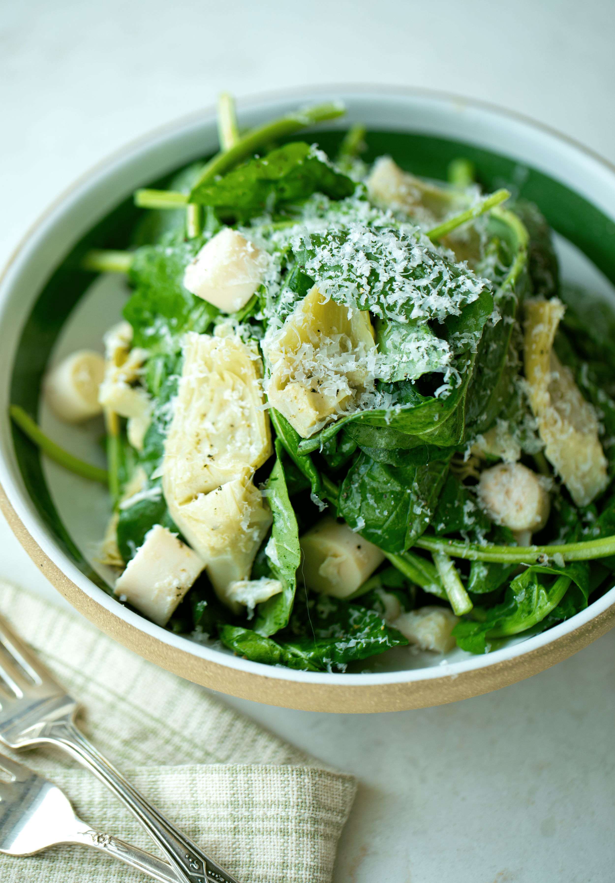 Arugula Artichoke Salad with Lemon Dijon Vinaigrette